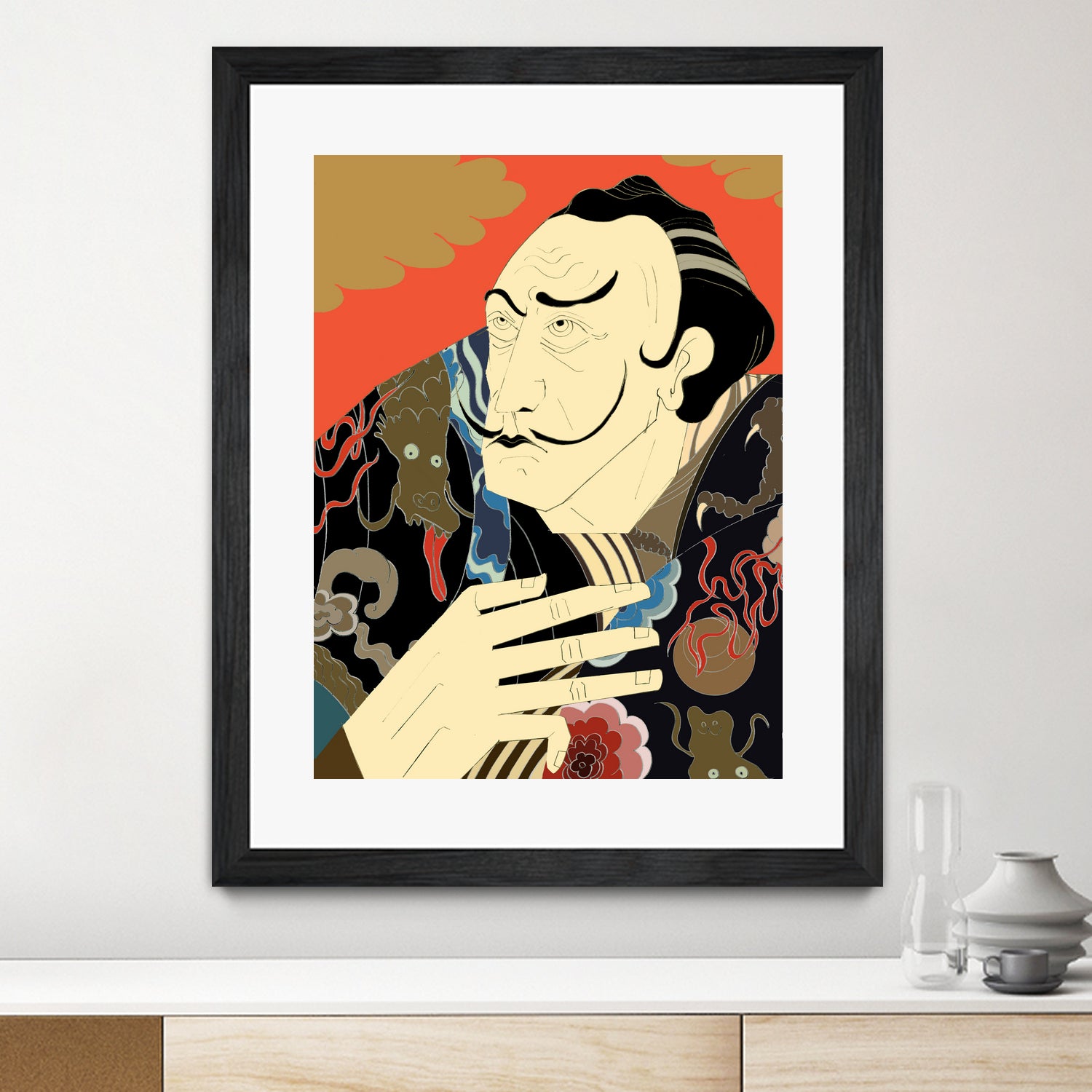 * “Japonica” / Salvador Dali by Kazuhiro Ishihara on GIANT ART - red photo illustration