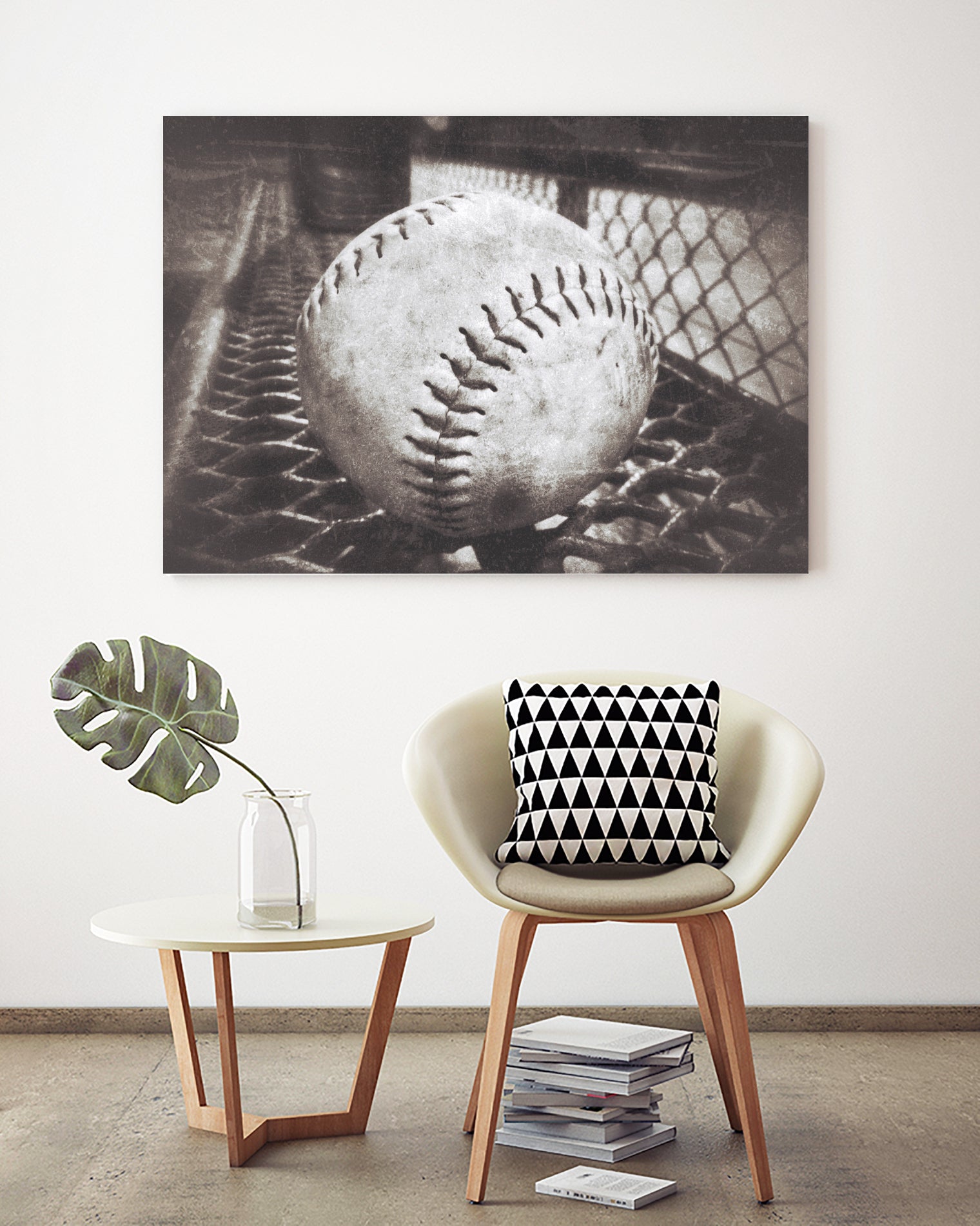 Softball on the Bench in Sepia by Leah McPhail on GIANT ART - brown photo illustration