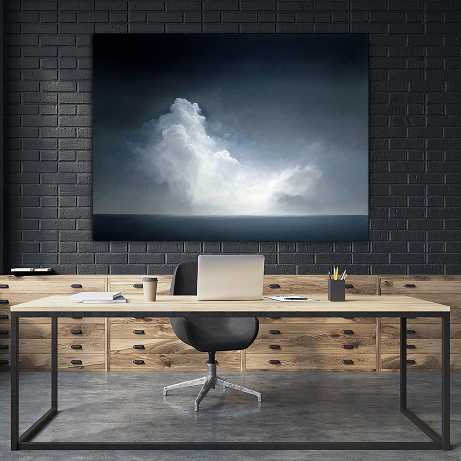 The Gathering by Robert Singleton on GIANT ART - gray digital painting