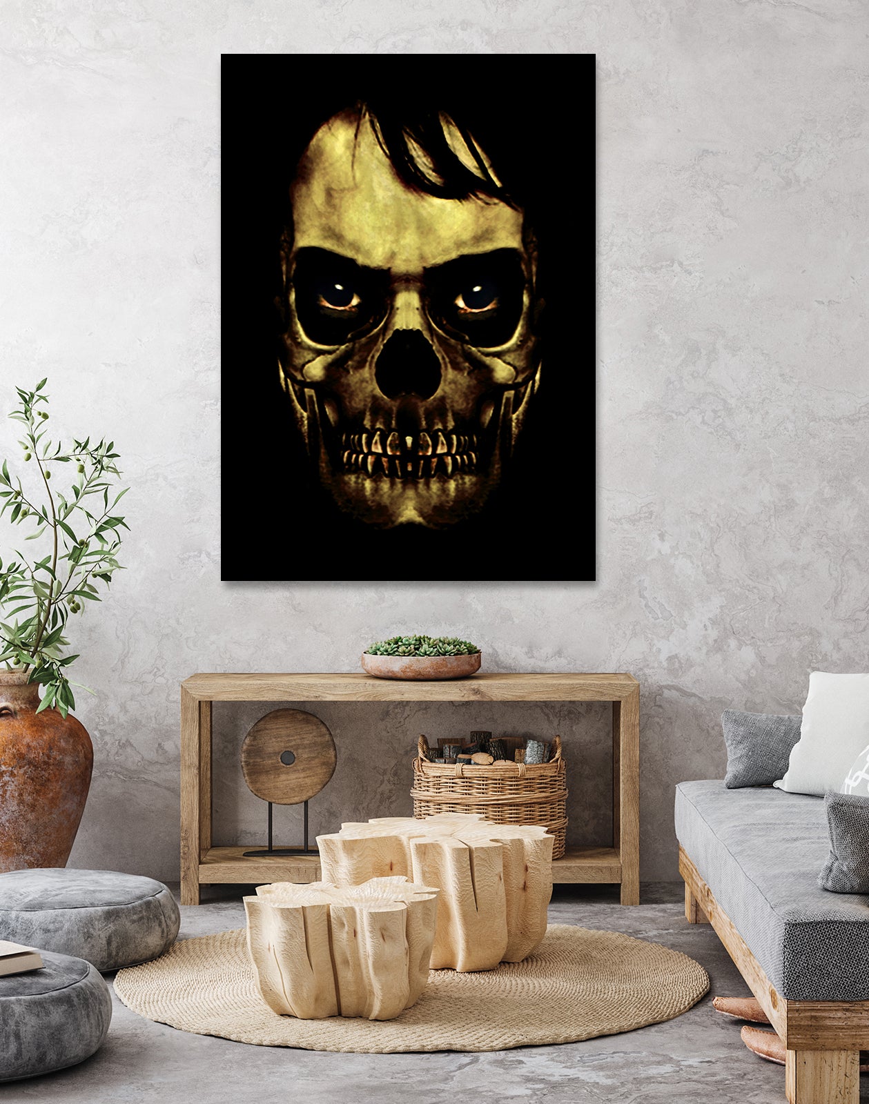 Angry Skull Monster Poster by Daniel Ferreira-Leites on GIANT ART - black photo manipulation