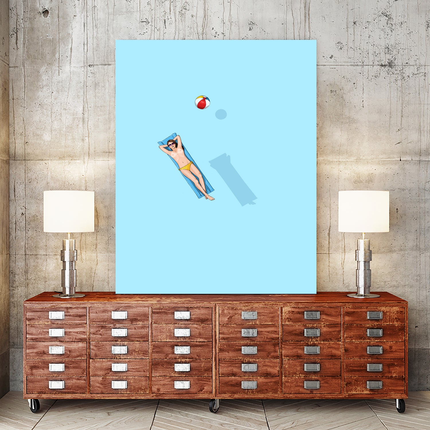 Float - Under the sun by Jason Ratliff on GIANT ART - blue digital painting