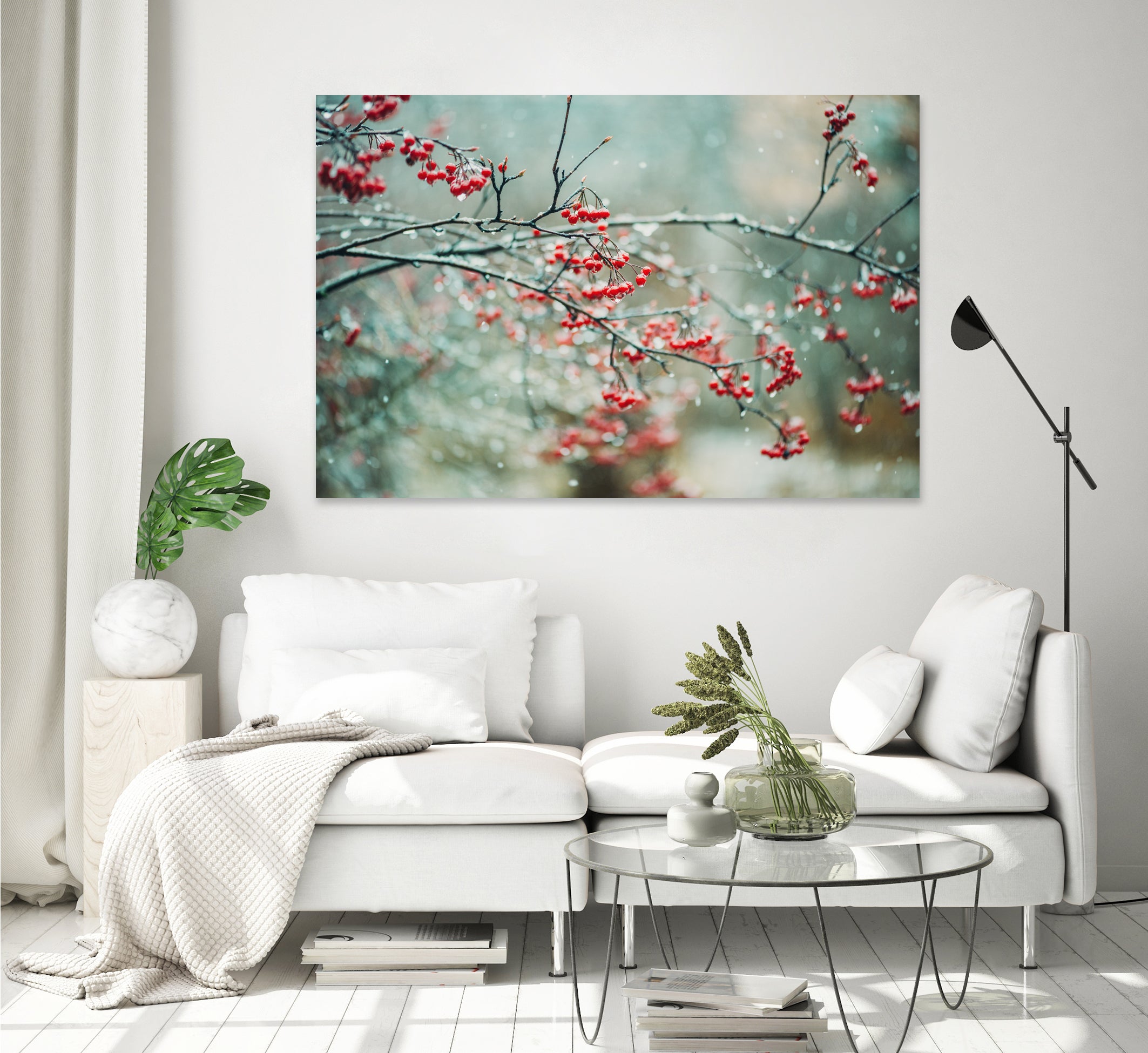 berries in snow by Amy Buxton on GIANT ART - red photo illustration