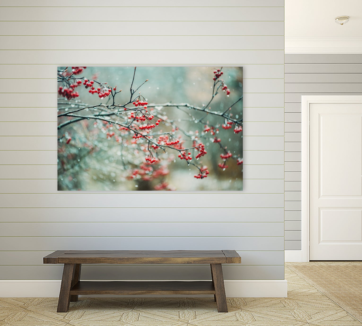 berries in snow by Amy Buxton on GIANT ART - red photo illustration
