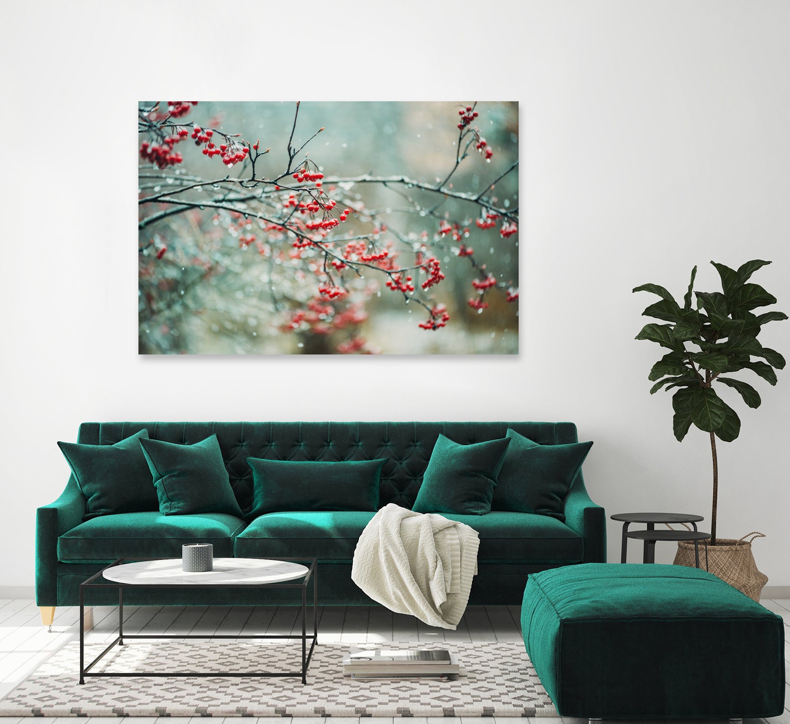 berries in snow by Amy Buxton on GIANT ART - red photo illustration