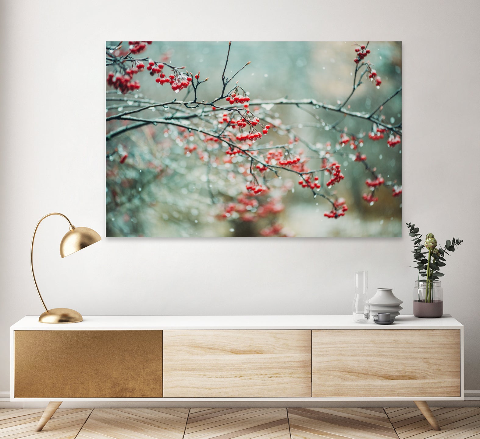 berries in snow by Amy Buxton on GIANT ART - red photo illustration