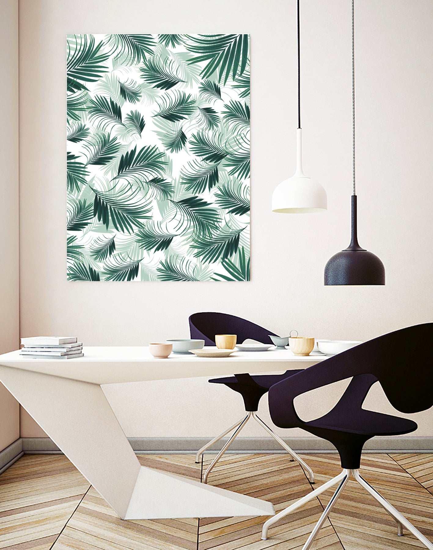 Tropical Green Palms Pattern #1 #tropical #decor #art by Anita & Bella Jantz on GIANT ART - green photo illustration