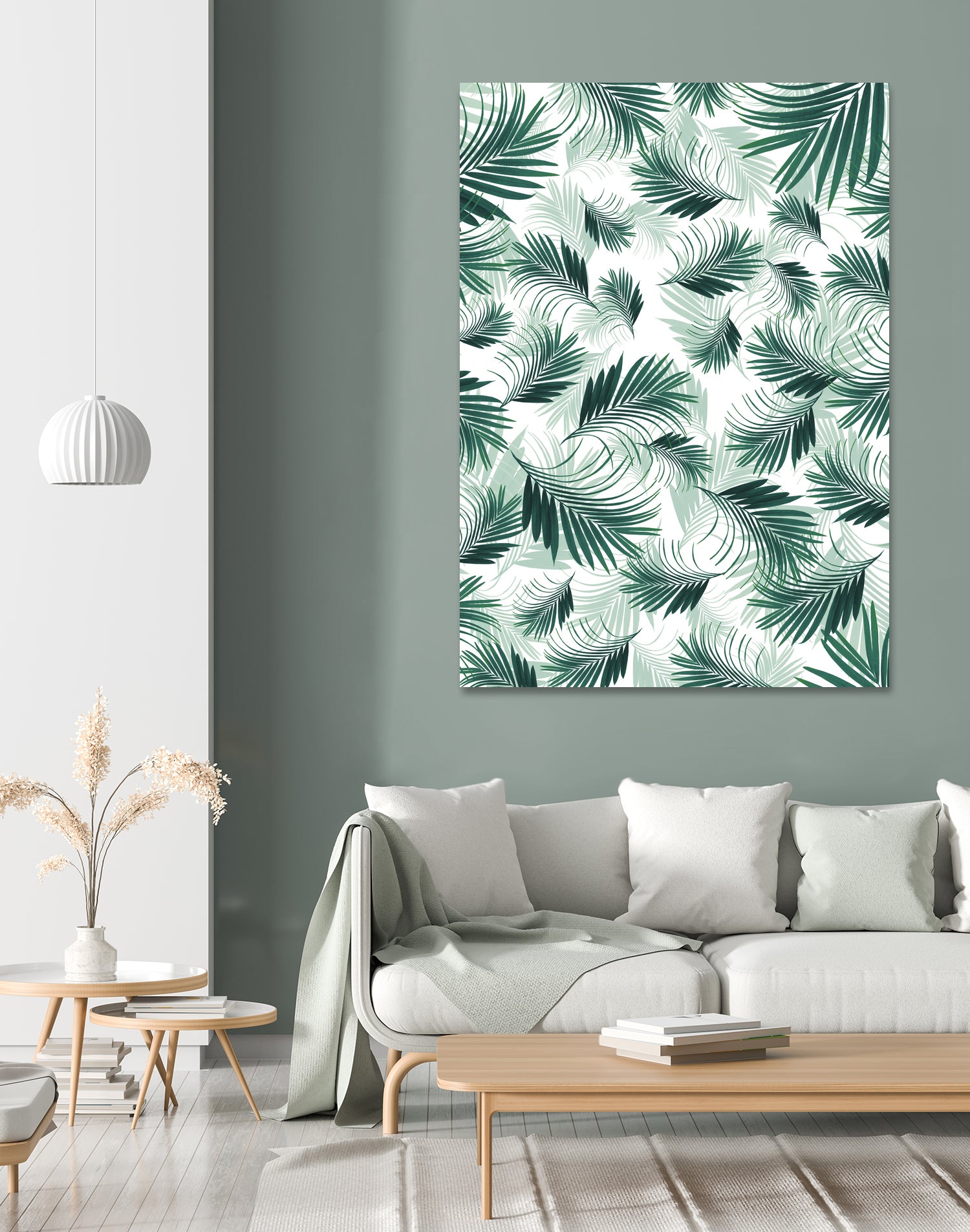 Tropical Green Palms Pattern #1 #tropical #decor #art by Anita & Bella Jantz on GIANT ART - green photo illustration