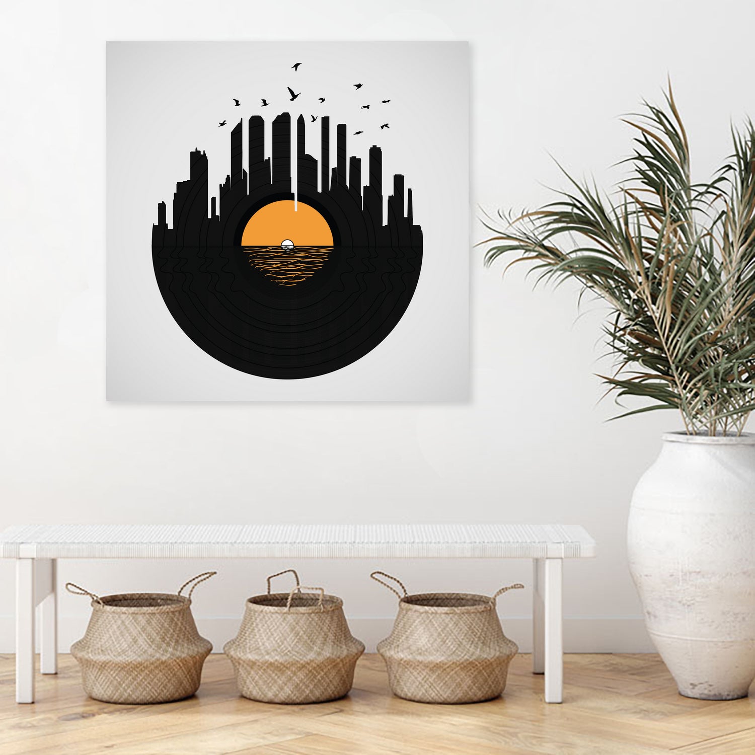 Vinyl City by Yuri Chagas Lobo on GIANT ART - black vector illustration