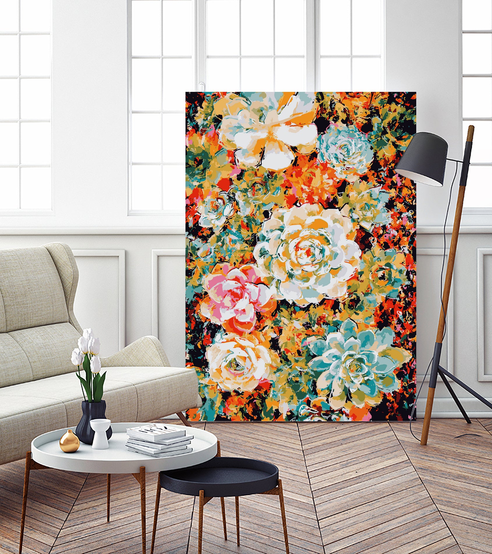 Floral Desert by Lisa Raymond on GIANT ART - orange digital painting