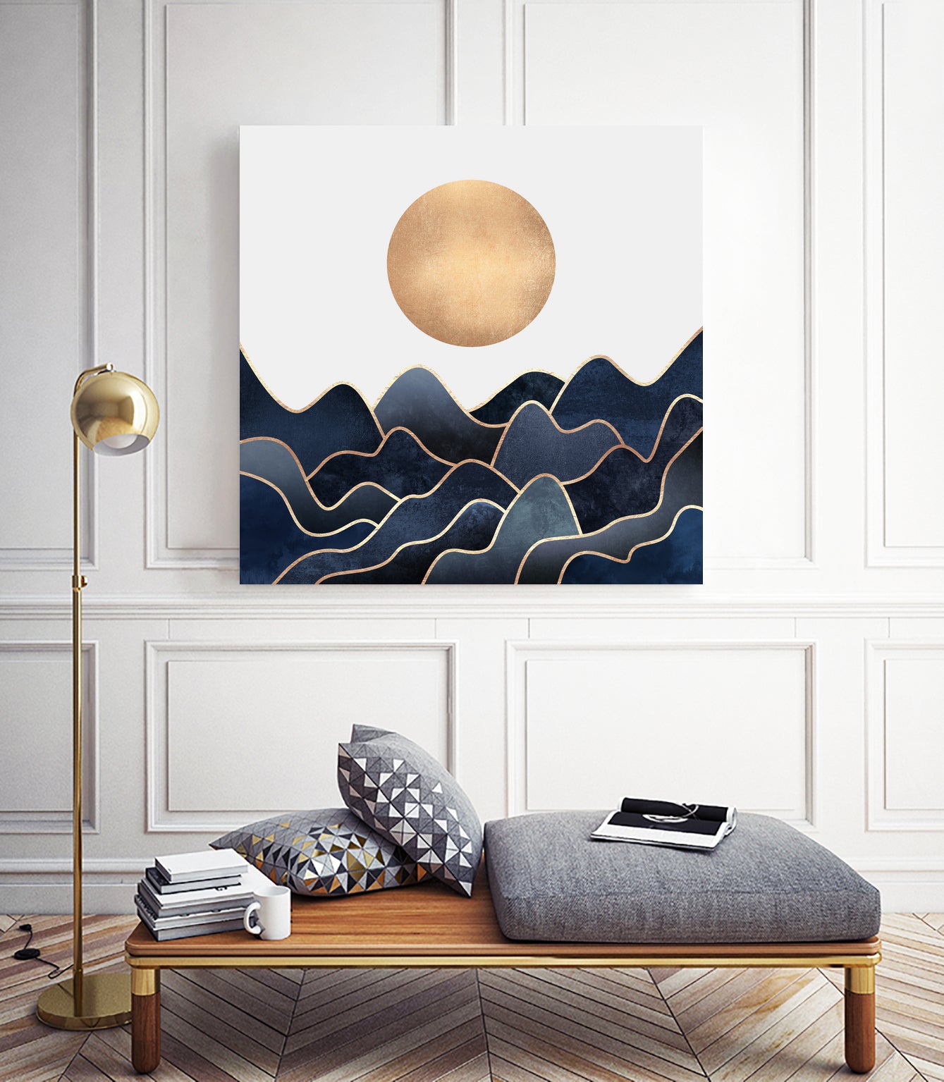 Waves 1 by Elisabeth Fredriksson on GIANT ART - blue digital painting