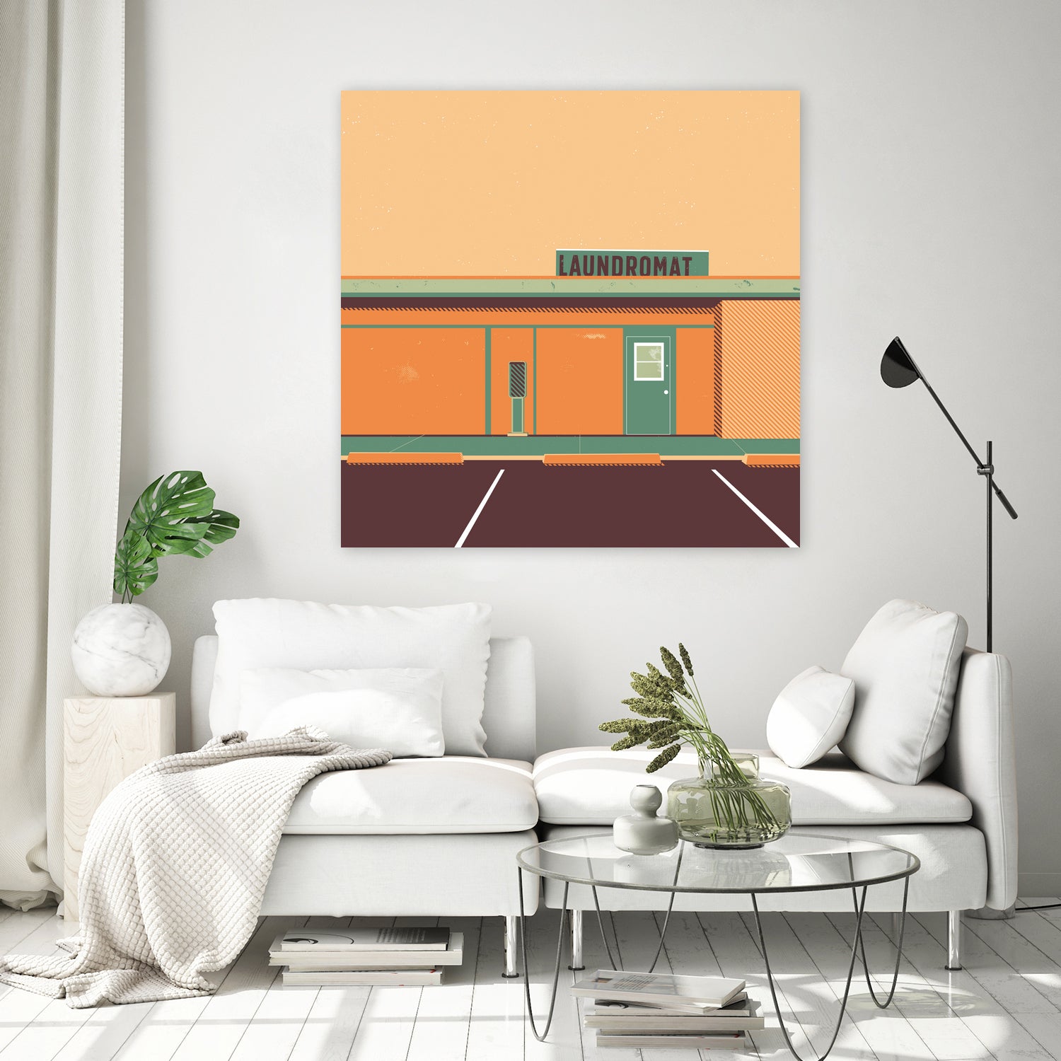 Desert Laundromat by Ben Stevens on GIANT ART - orange vector illustration