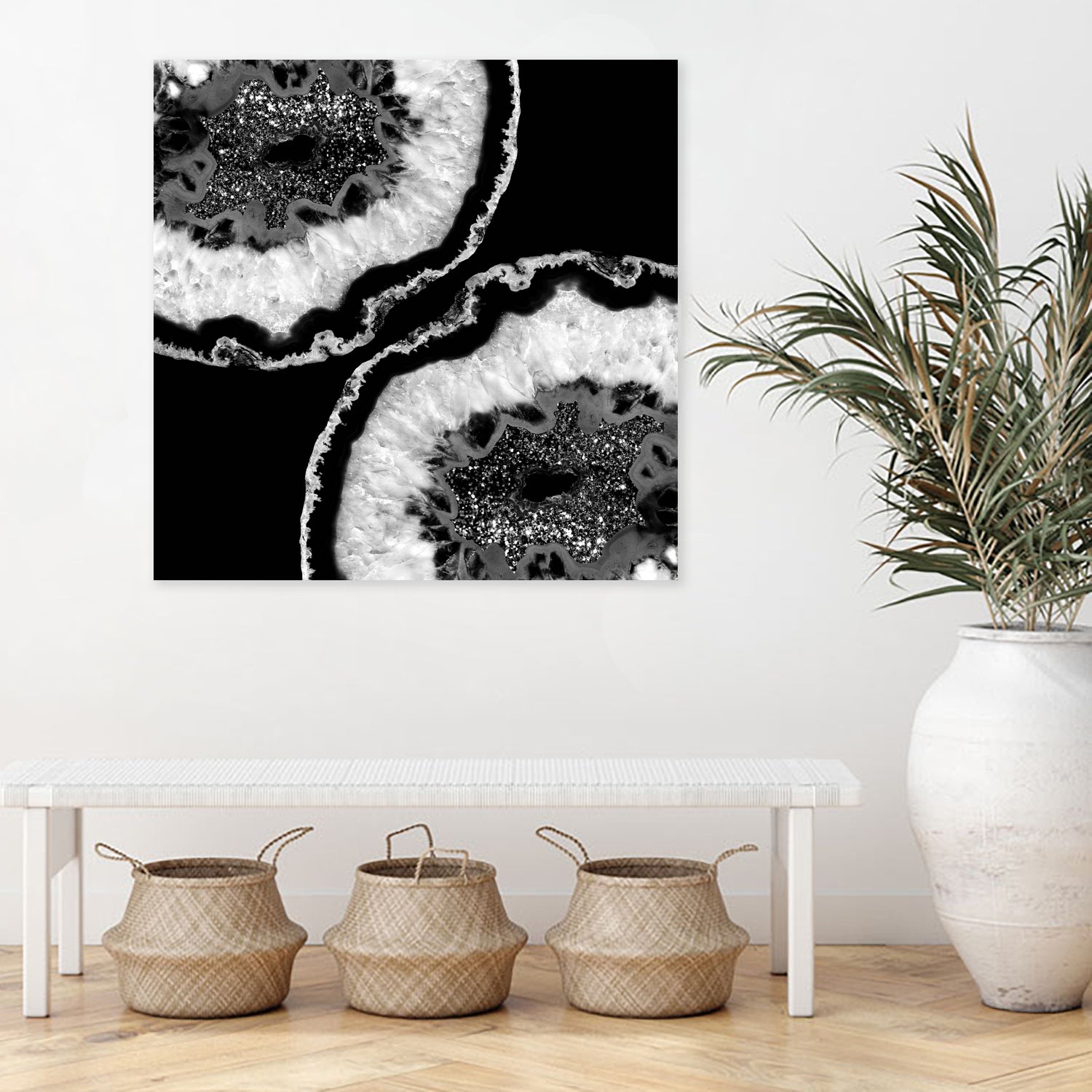 Gray Black White Agate Glitter Glamor #7 #gem #decor #art by Anita & Bella Jantz on GIANT ART - black photo illustration