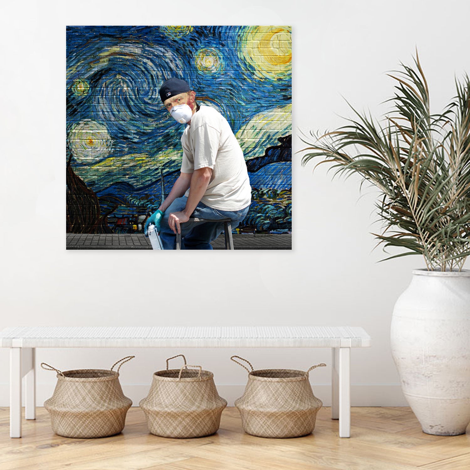 Street Art (Van Gogh) by Mehmet Geren on GIANT ART - blue photo manipulation