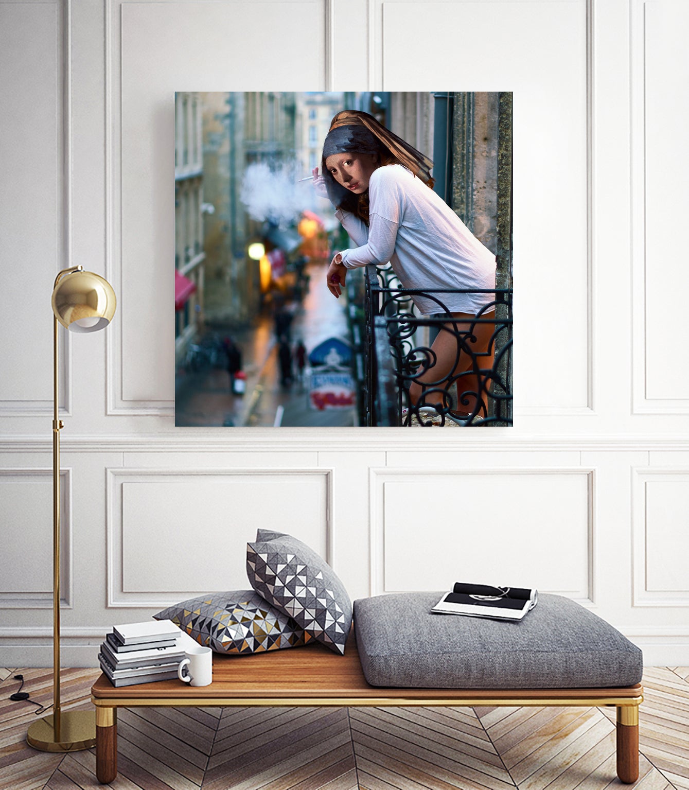 Pearl Earring Girl by Mehmet Geren on GIANT ART - blue photo manipulation