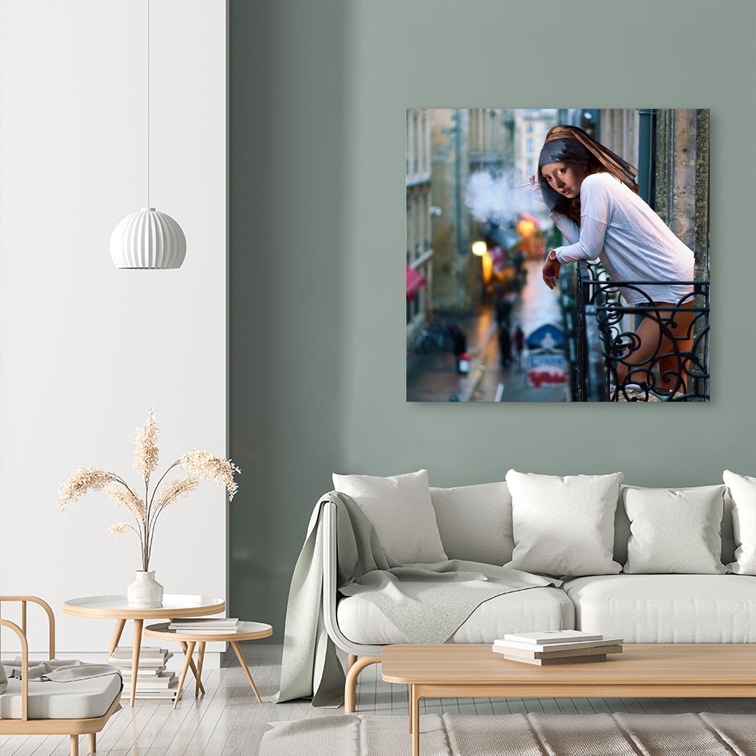 Pearl Earring Girl by Mehmet Geren on GIANT ART - blue photo manipulation