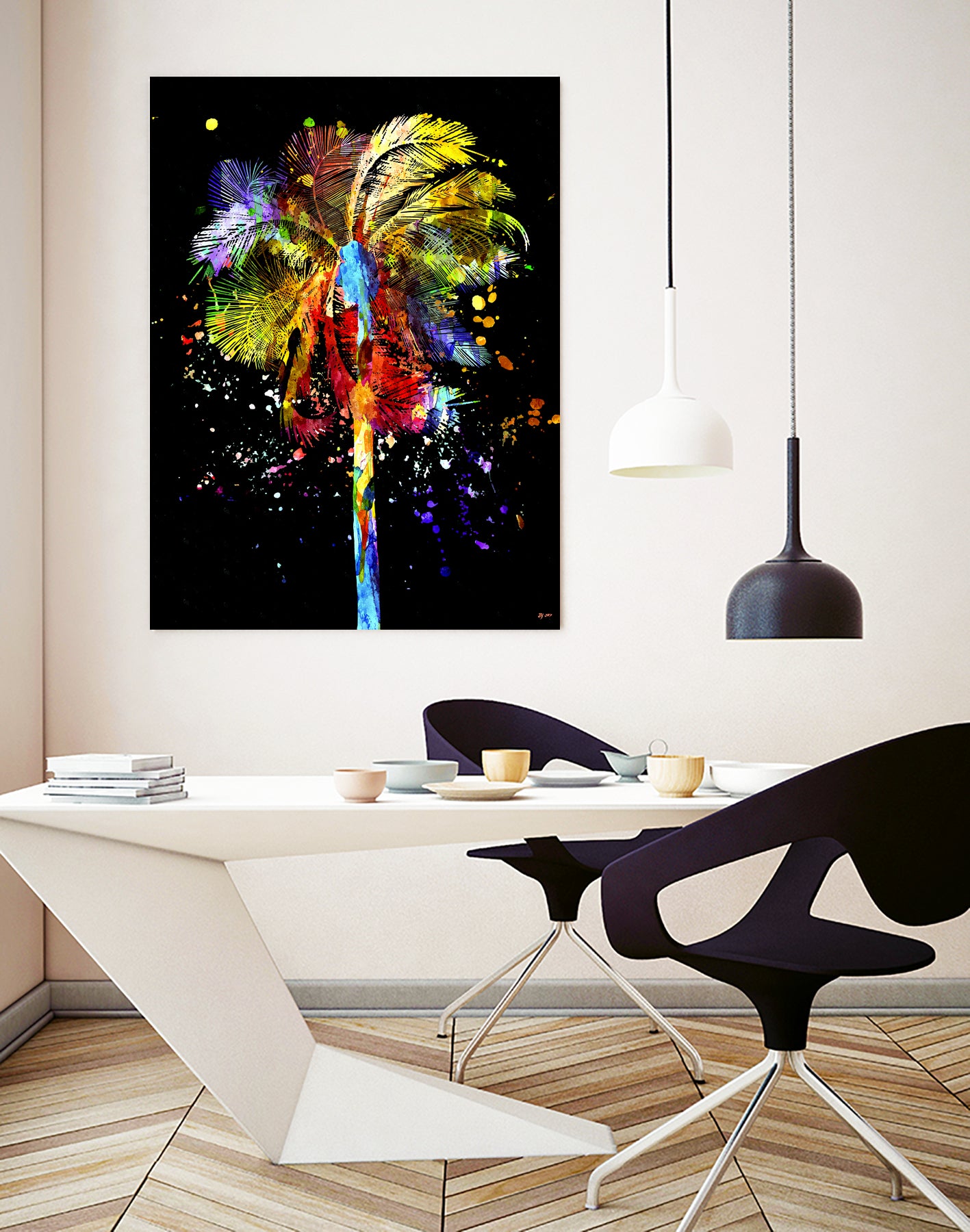 Palm Tree by Daniel Janda on GIANT ART - black mixed media