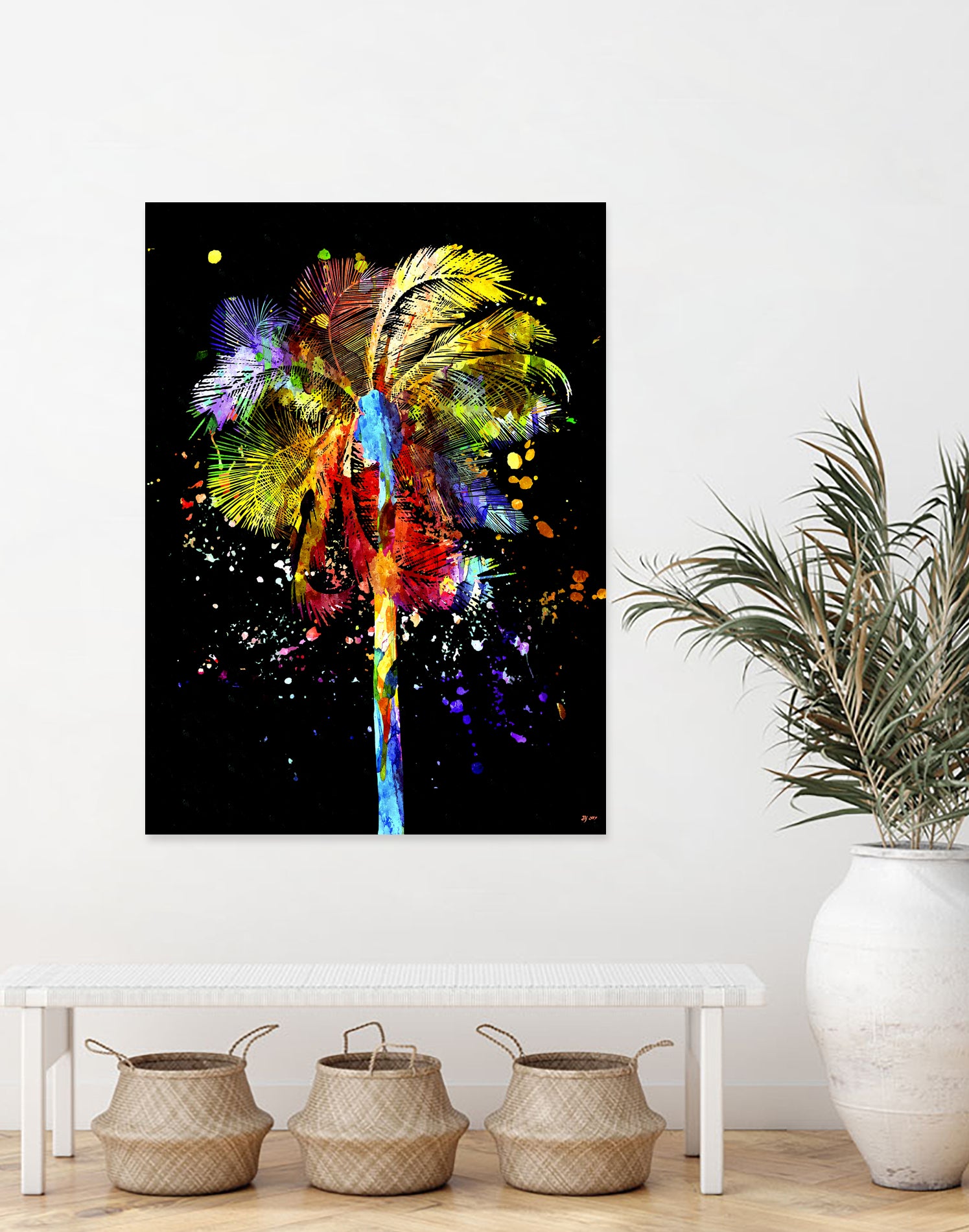 Palm Tree by Daniel Janda on GIANT ART - black mixed media