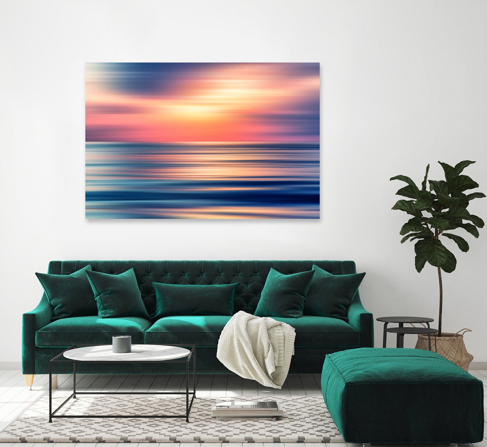 Abstract Sunset II by Tenyo Marchev on GIANT ART - orange processing/programming