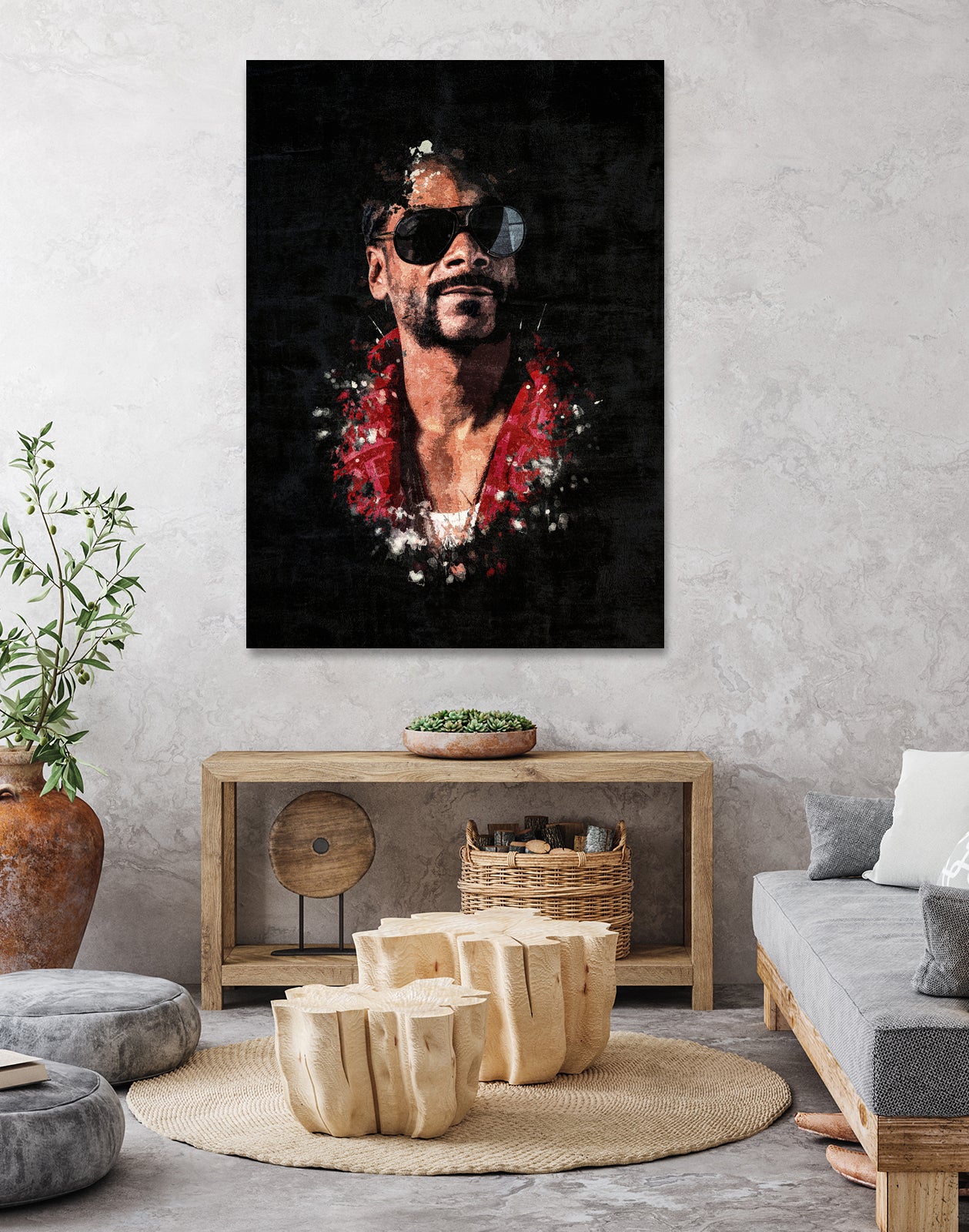 Snoop Dogg Splatter Painting by Jurijs Permanickis on GIANT ART - black digital painting