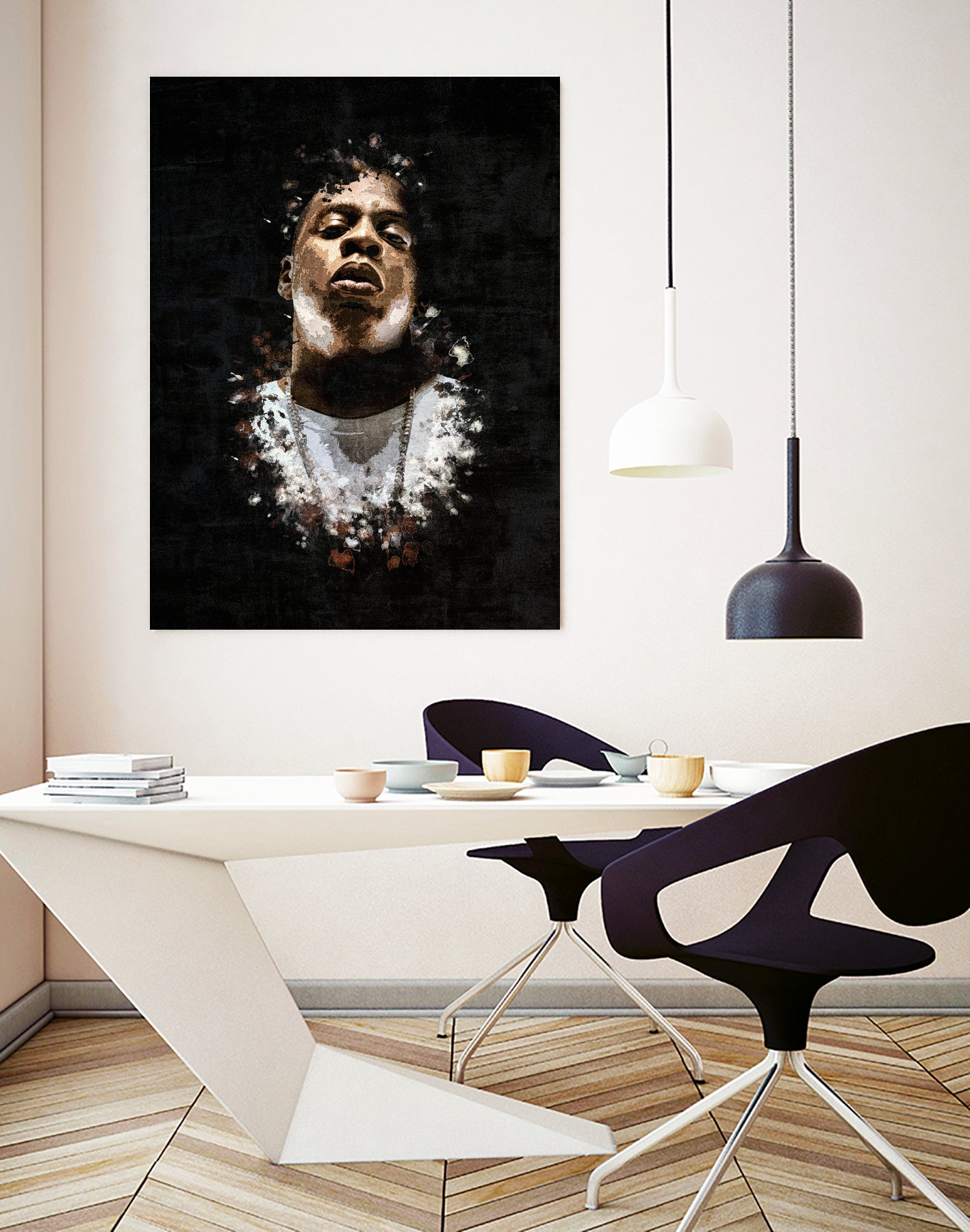 Jay-Z Splatter Painting by Jurijs Permanickis on GIANT ART - black digital painting