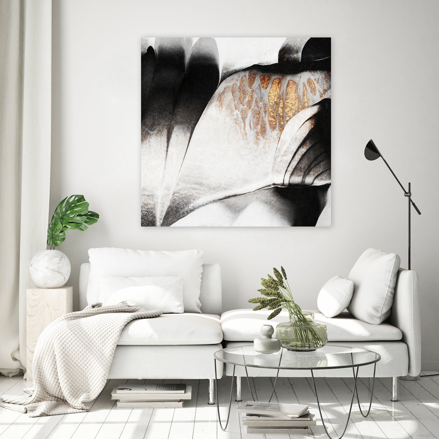 Black And Gold Veins by Elisabeth Fredriksson on GIANT ART - black mixed media