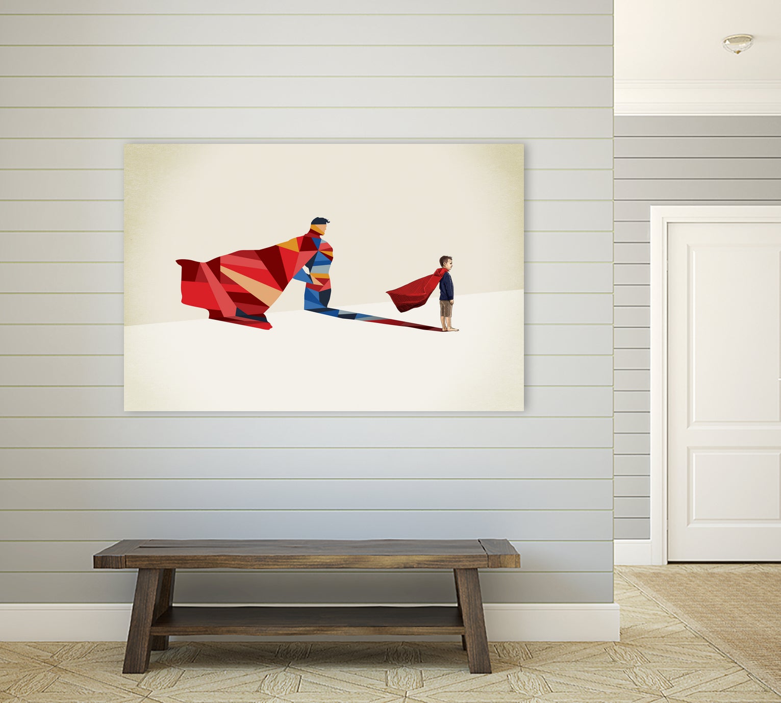 Walking Shadow, Hero by Jason Ratliff on GIANT ART - red photo illustration
