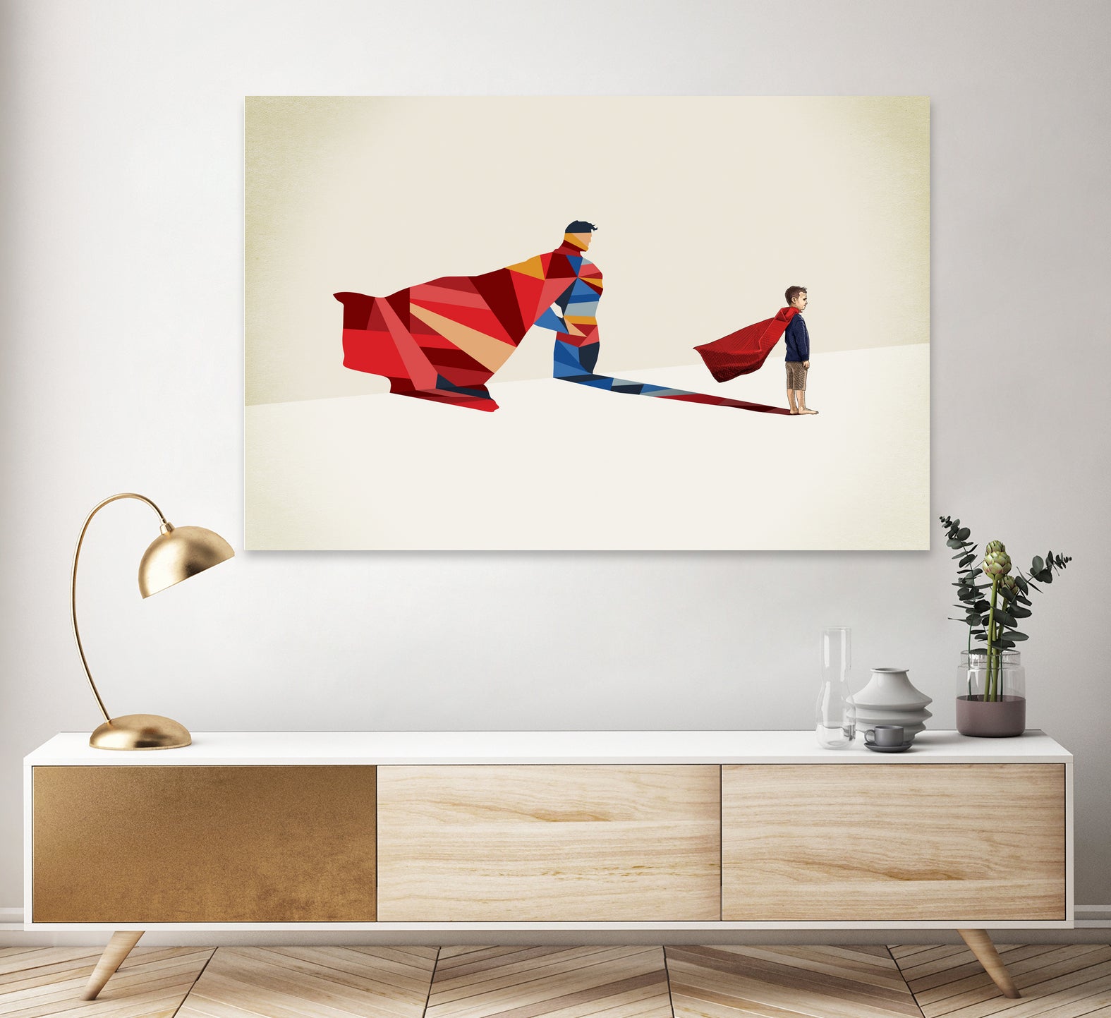 Walking Shadow, Hero by Jason Ratliff on GIANT ART - red photo illustration