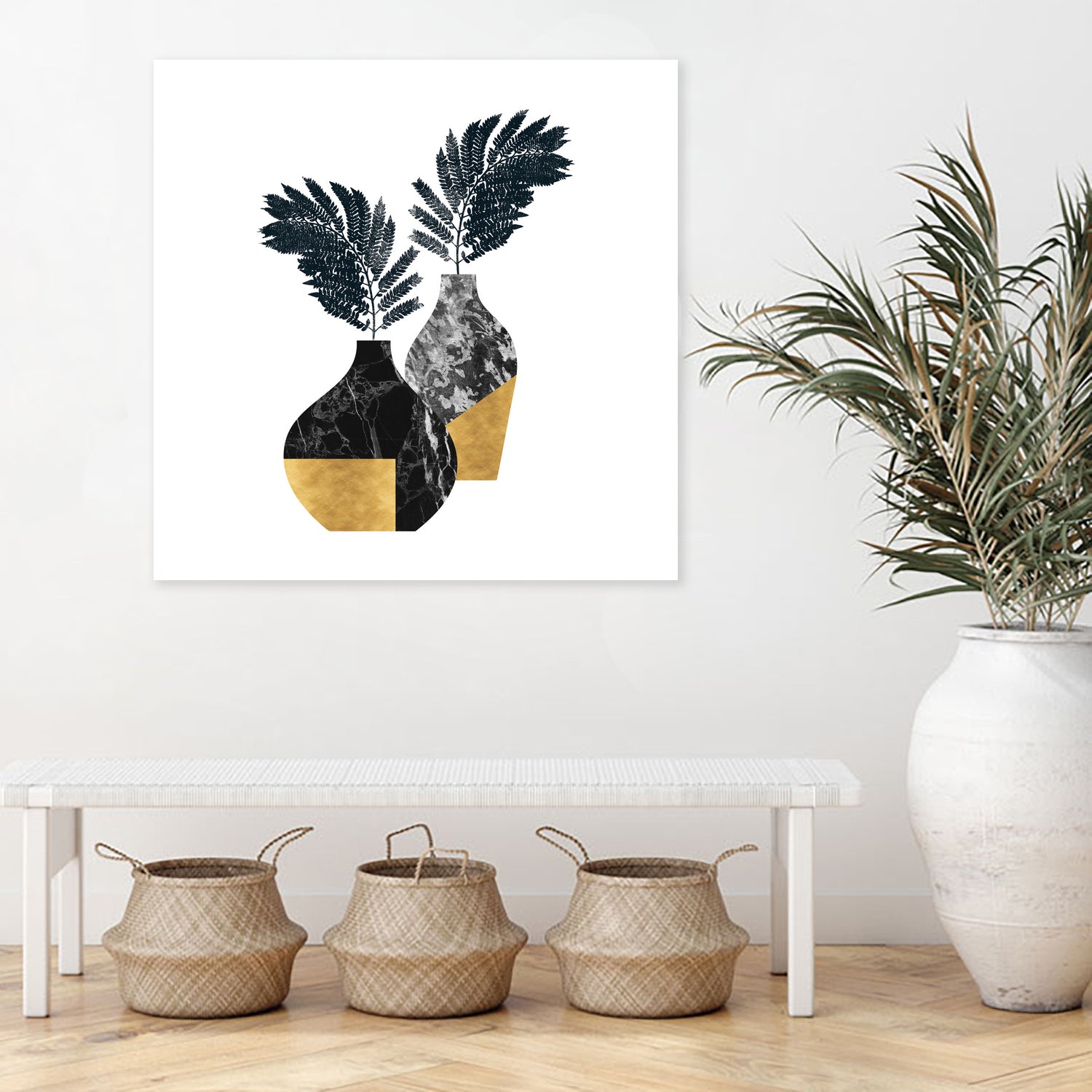 Floral marble vase by Christina Shek on GIANT ART - black digital drawing