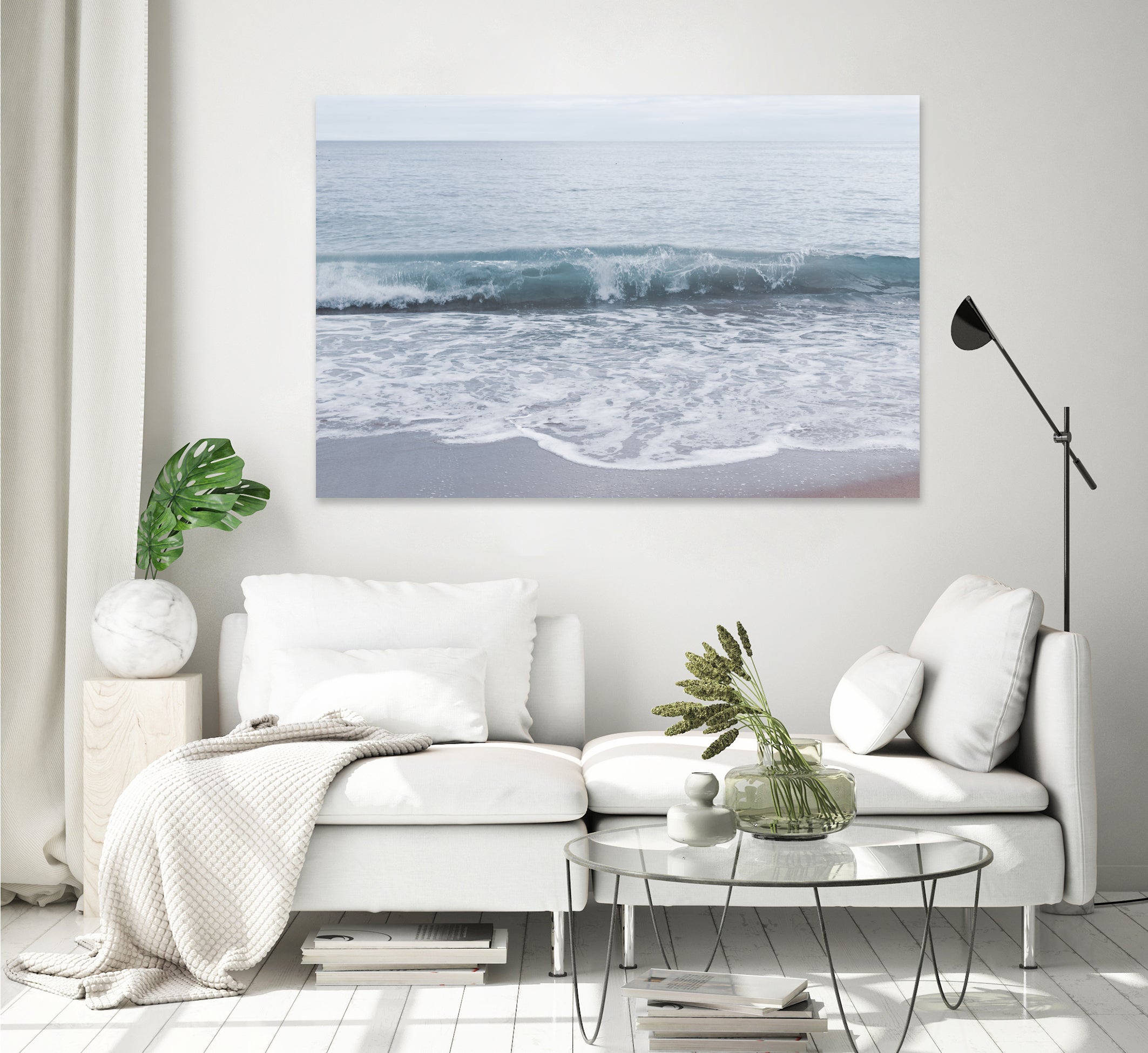 Pastel Atlantic Ocean Bliss 2 by Anitas Bellas Art on GIANT ART - blue coastal beach
