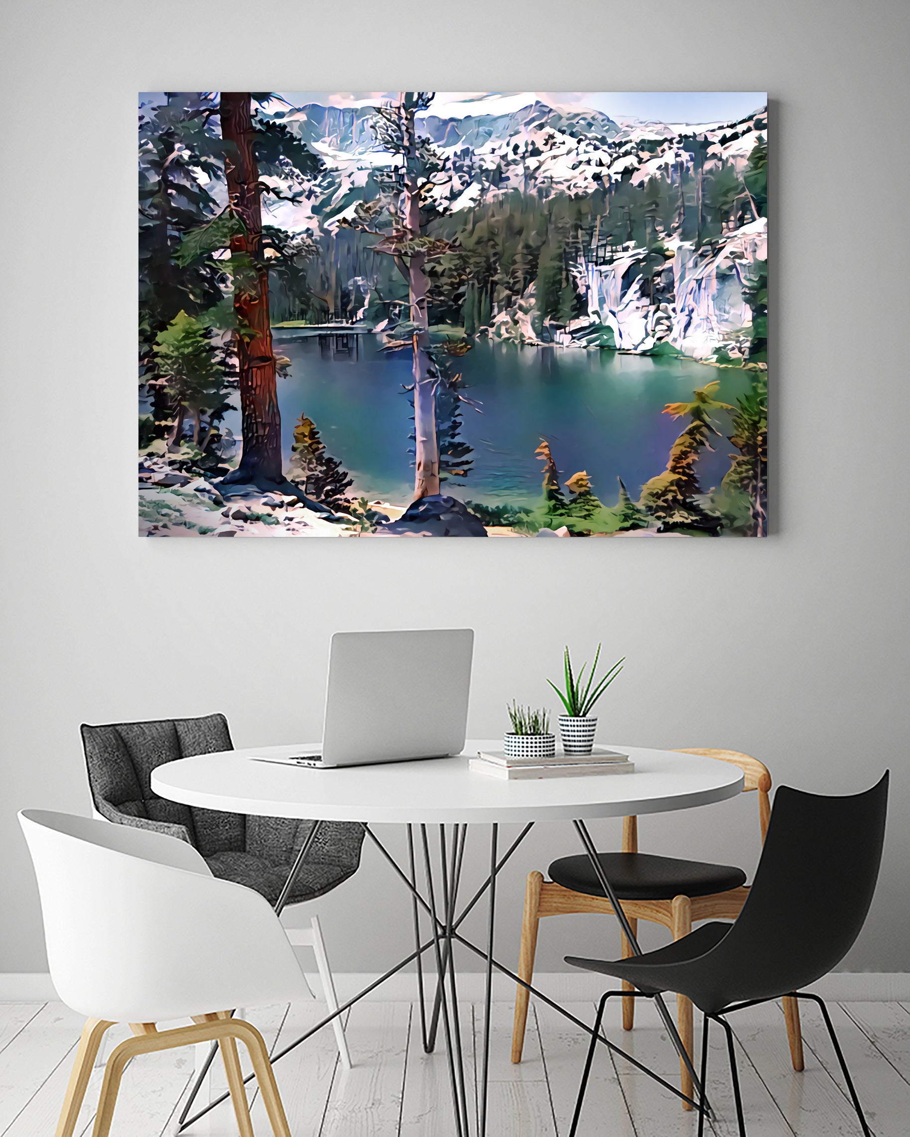 TJ Lake by Svetlana Eremenko on GIANT ART - green digital painting