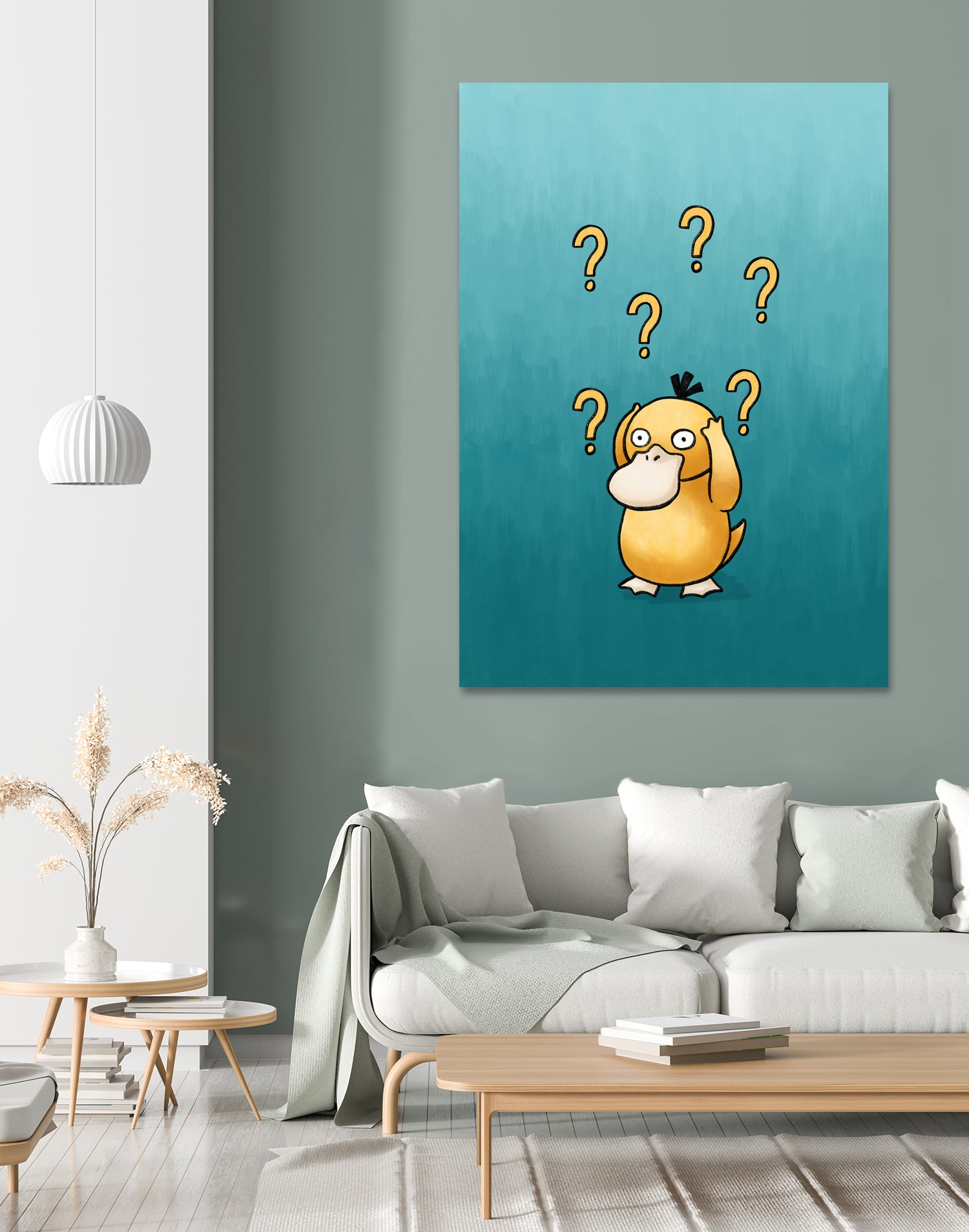 Psyduck confused by Massive Magpie on GIANT ART - blue digital painting