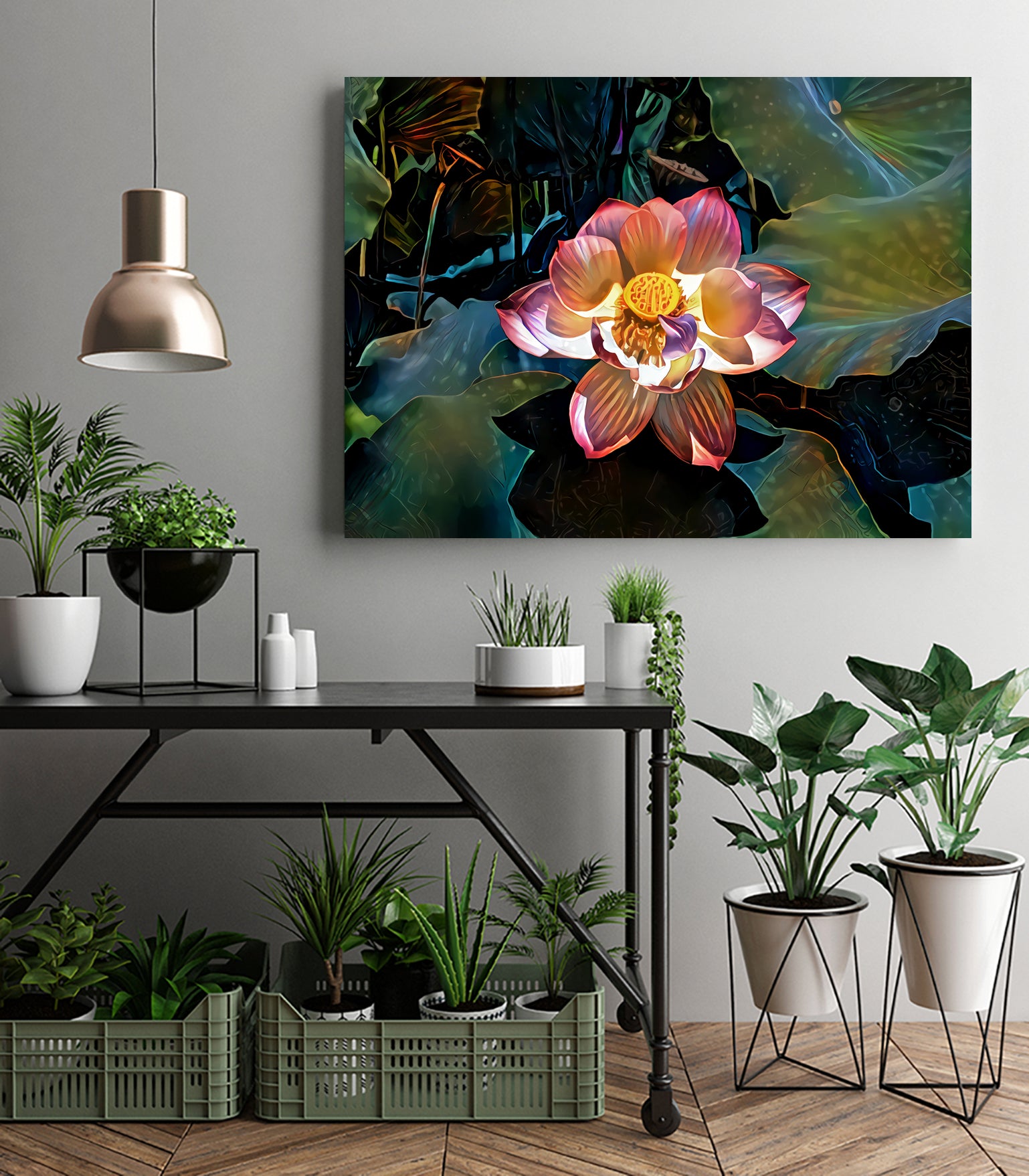 Nelumbo nucifera by Svetlana Eremenko on GIANT ART - pink digital painting