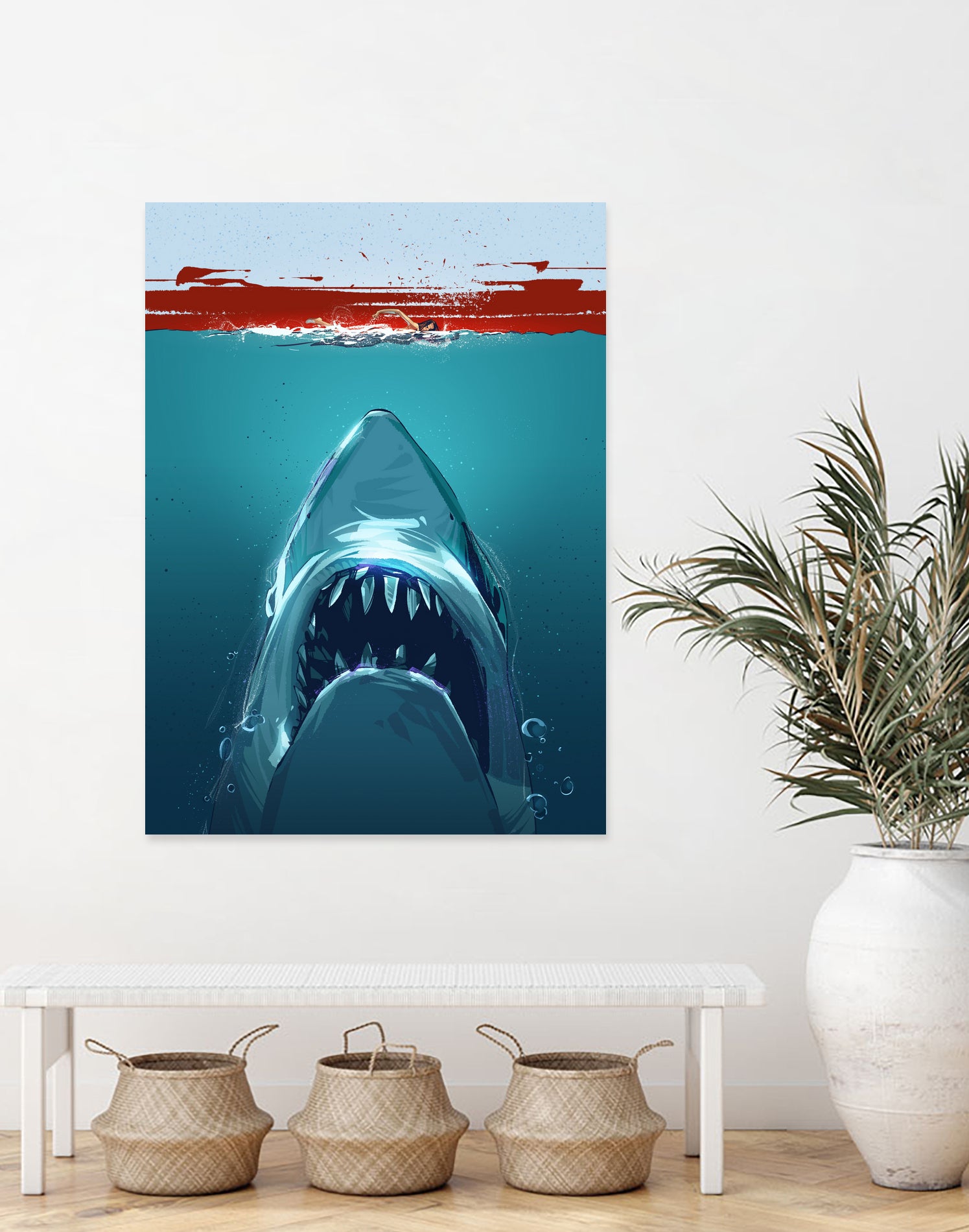 JAWS by Nikita Abakumov on GIANT ART - blue digital painting