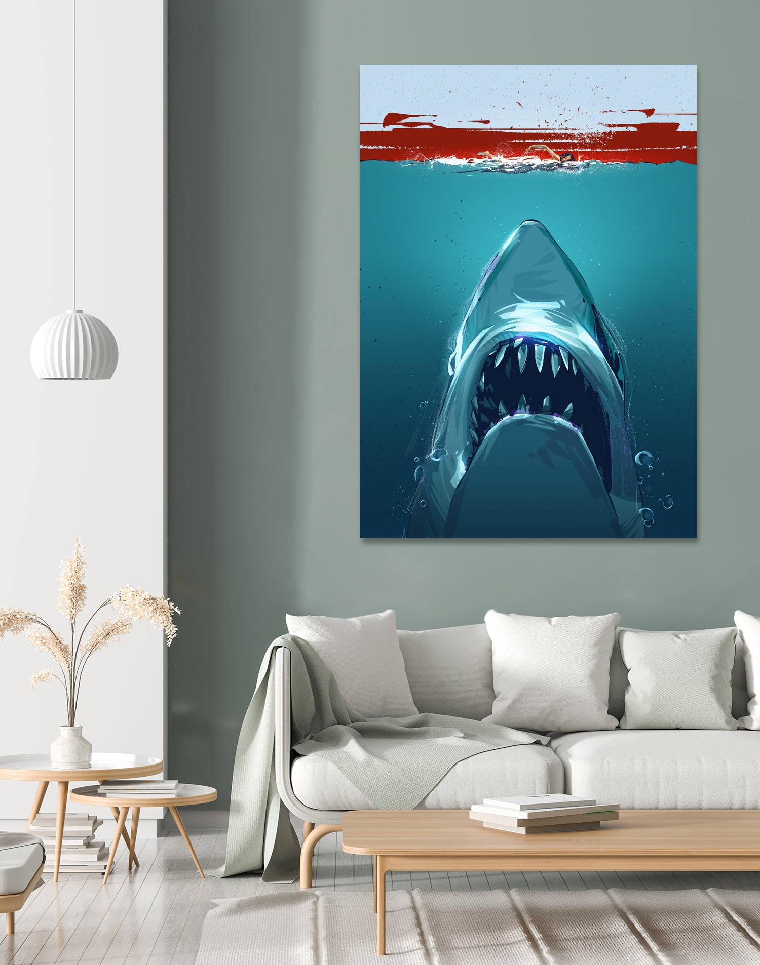 JAWS by Nikita Abakumov on GIANT ART - blue digital painting