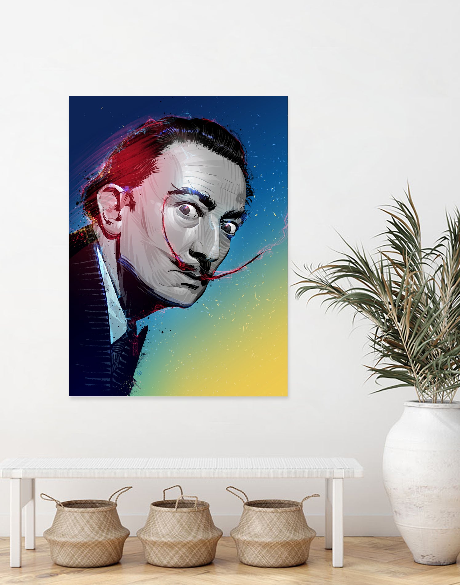 Salvador Dali by Nikita Abakumov on GIANT ART - blue digital painting