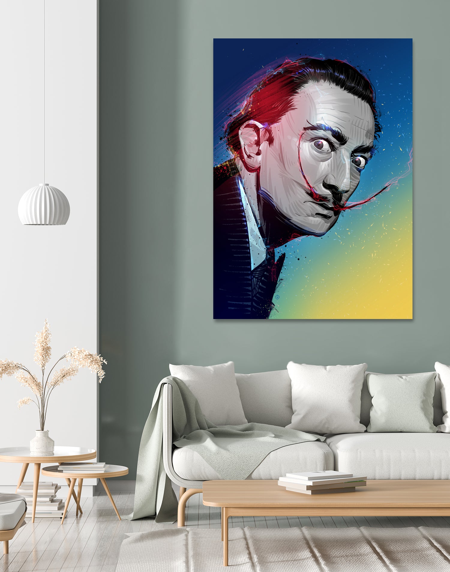 Salvador Dali by Nikita Abakumov on GIANT ART - blue digital painting