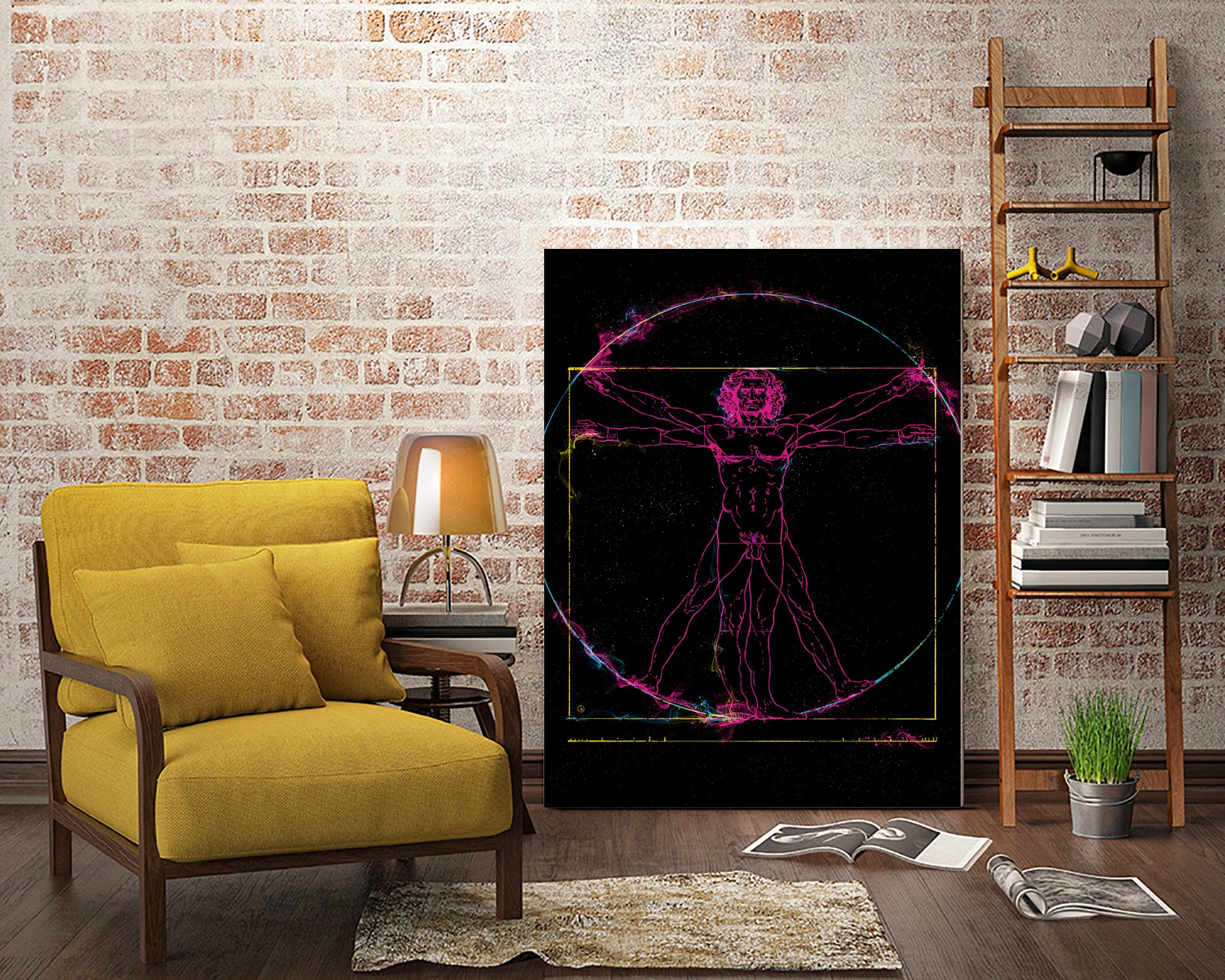 Vitruvian Man by Nikita Abakumov on GIANT ART - black digital painting