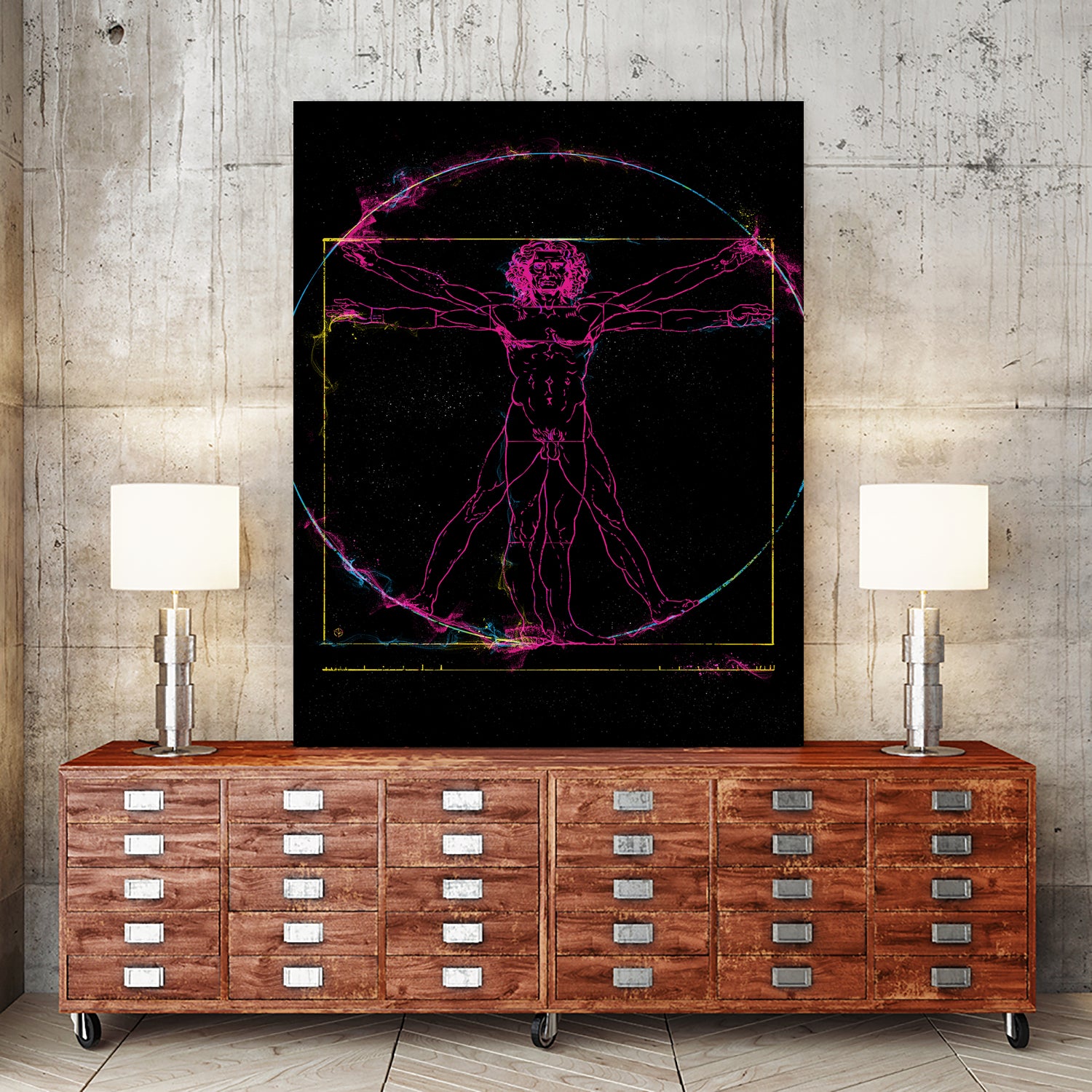 Vitruvian Man by Nikita Abakumov on GIANT ART - black digital painting