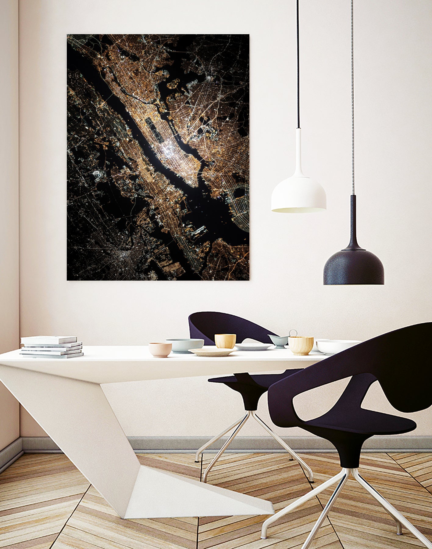 NYC Night Lights by Nikita Abakumov on GIANT ART - black photo manipulation