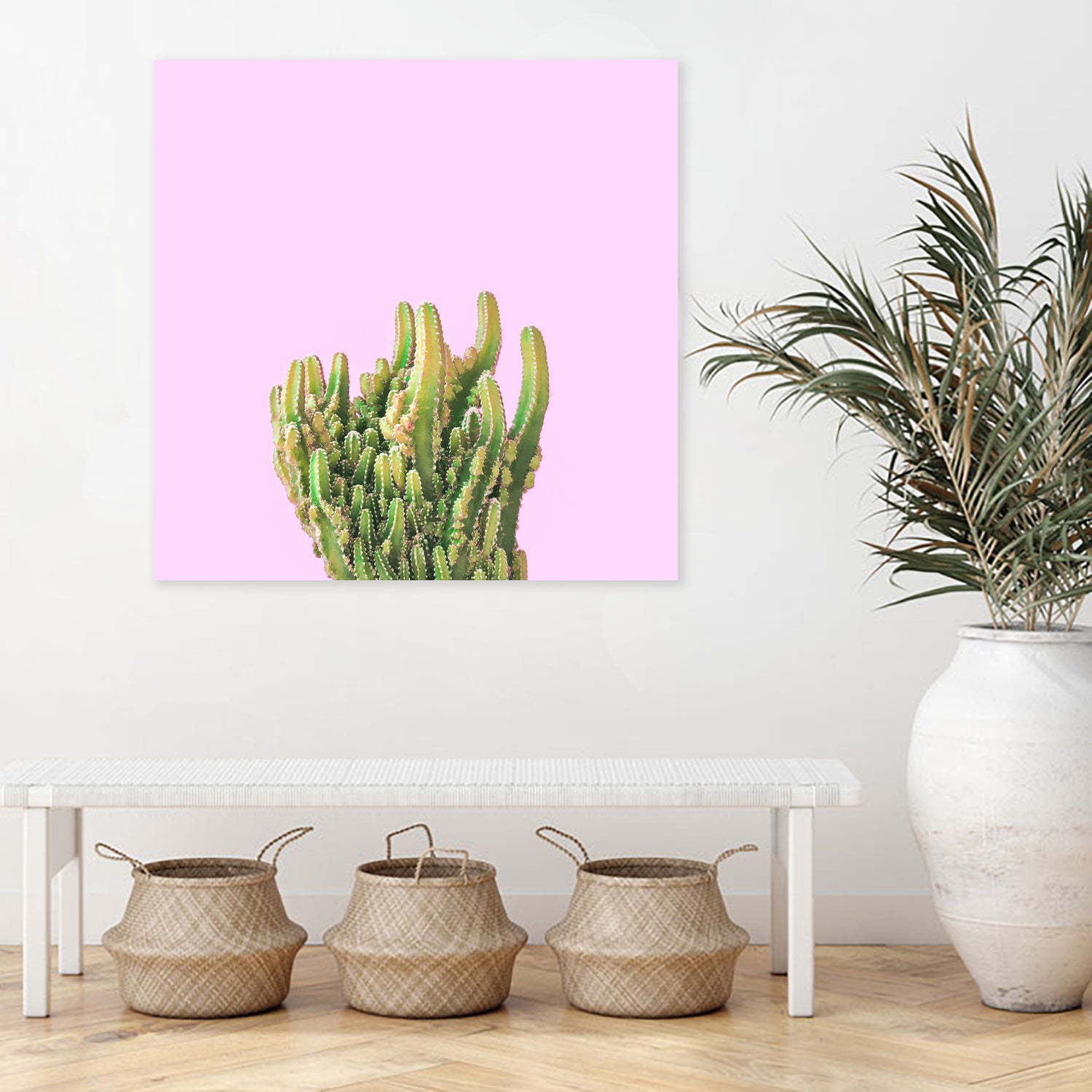 Summer Cactus Fingers on Soft Lavender by Dominique Van Roey on GIANT ART - pink photo manipulation