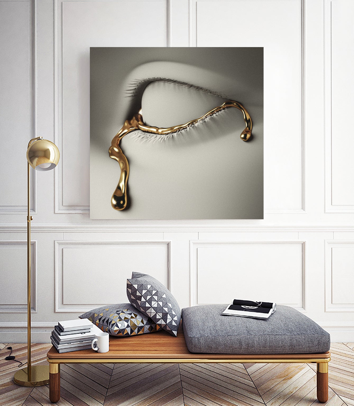 Golden Tear by Vigan Tafili on GIANT ART - white 3d art