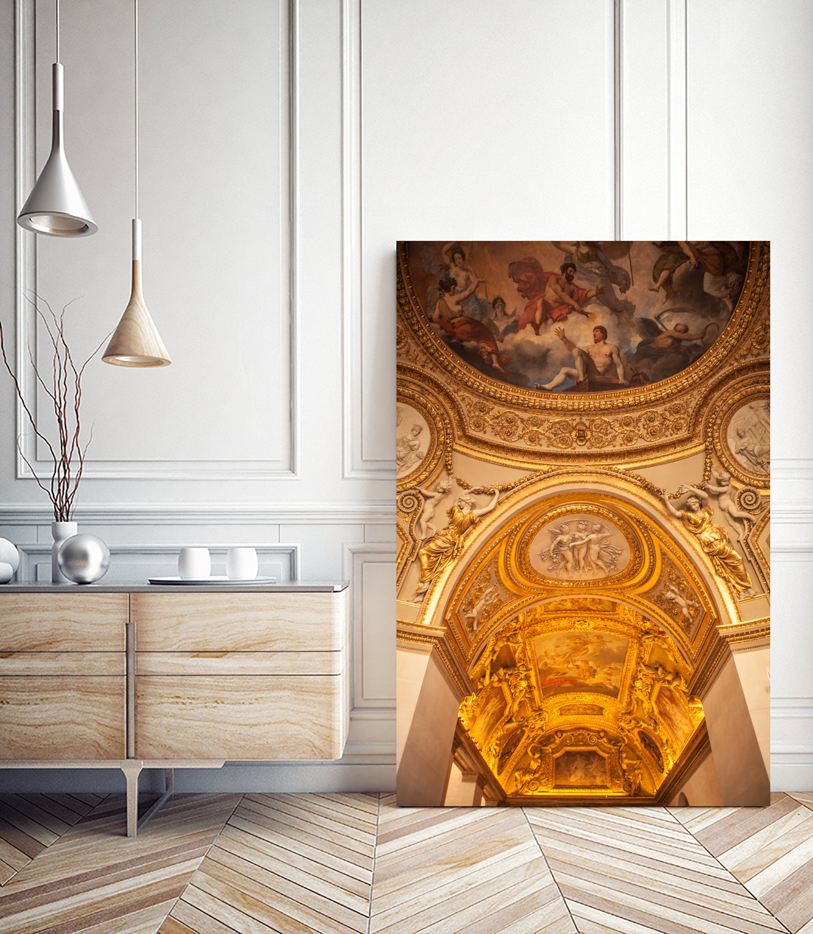 Louvre indoor. by Art Kireev on GIANT ART - yellow digital drawing