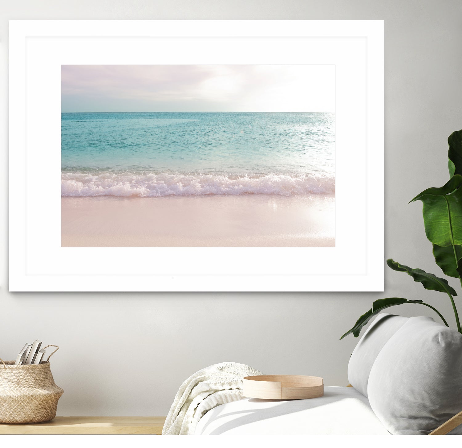 Soft Pastel Ocean Waves 1 by Anitas Bellas Art on GIANT ART - pink coastal carabeean sea