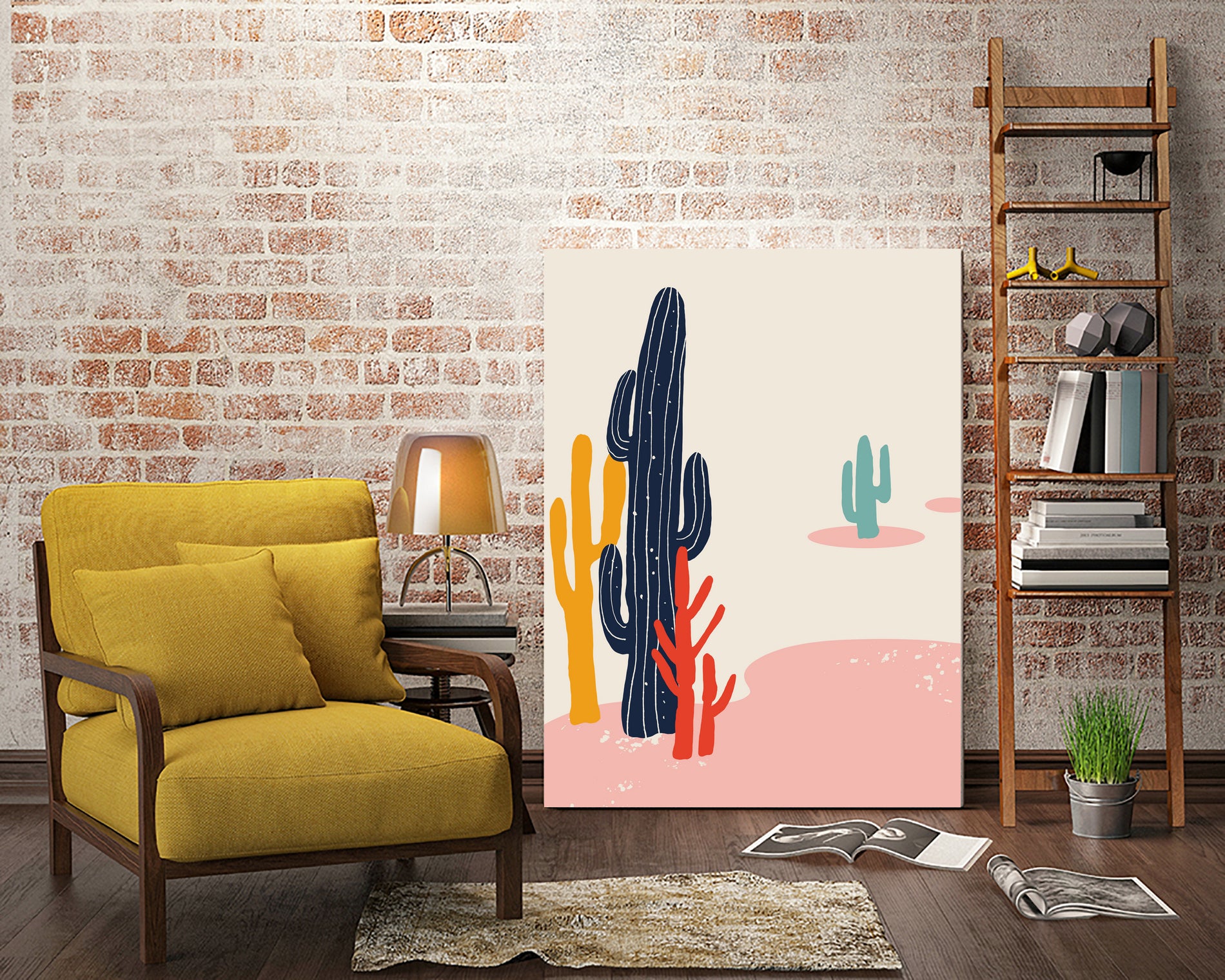 desert plants by TANG BEINAN on GIANT ART - yellow digital painting