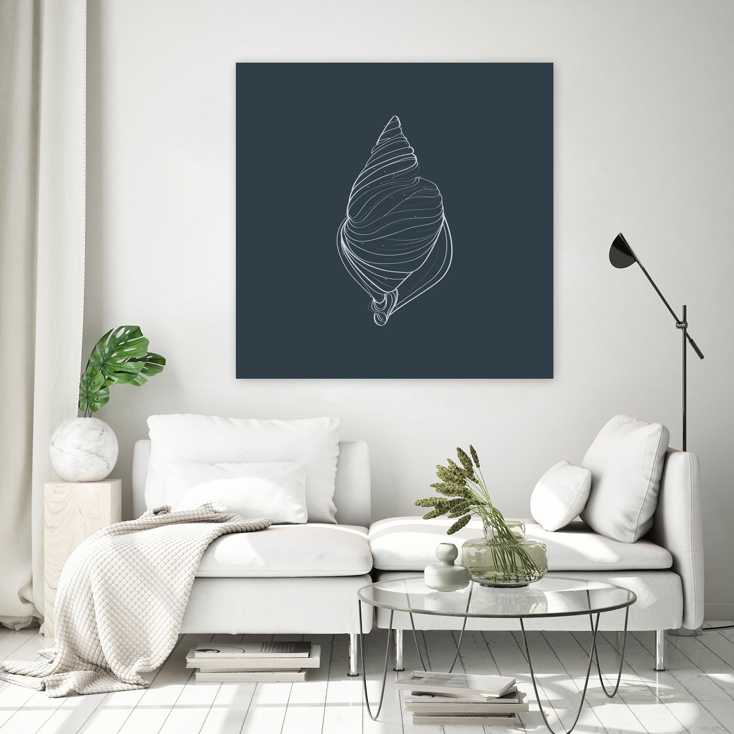 Shell by Alessandra Gagliano on GIANT ART - gray vector illustration