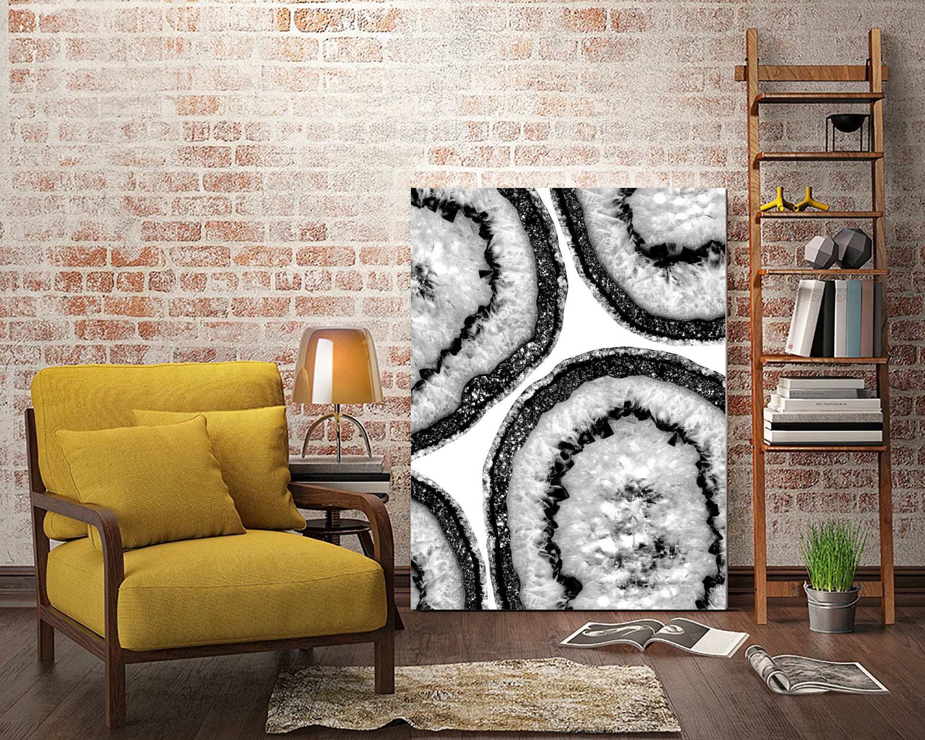 Gray Black White Agate with Black Silver Glitter #3 #gem by Anita & Bella Jantz on GIANT ART - gray photo illustration