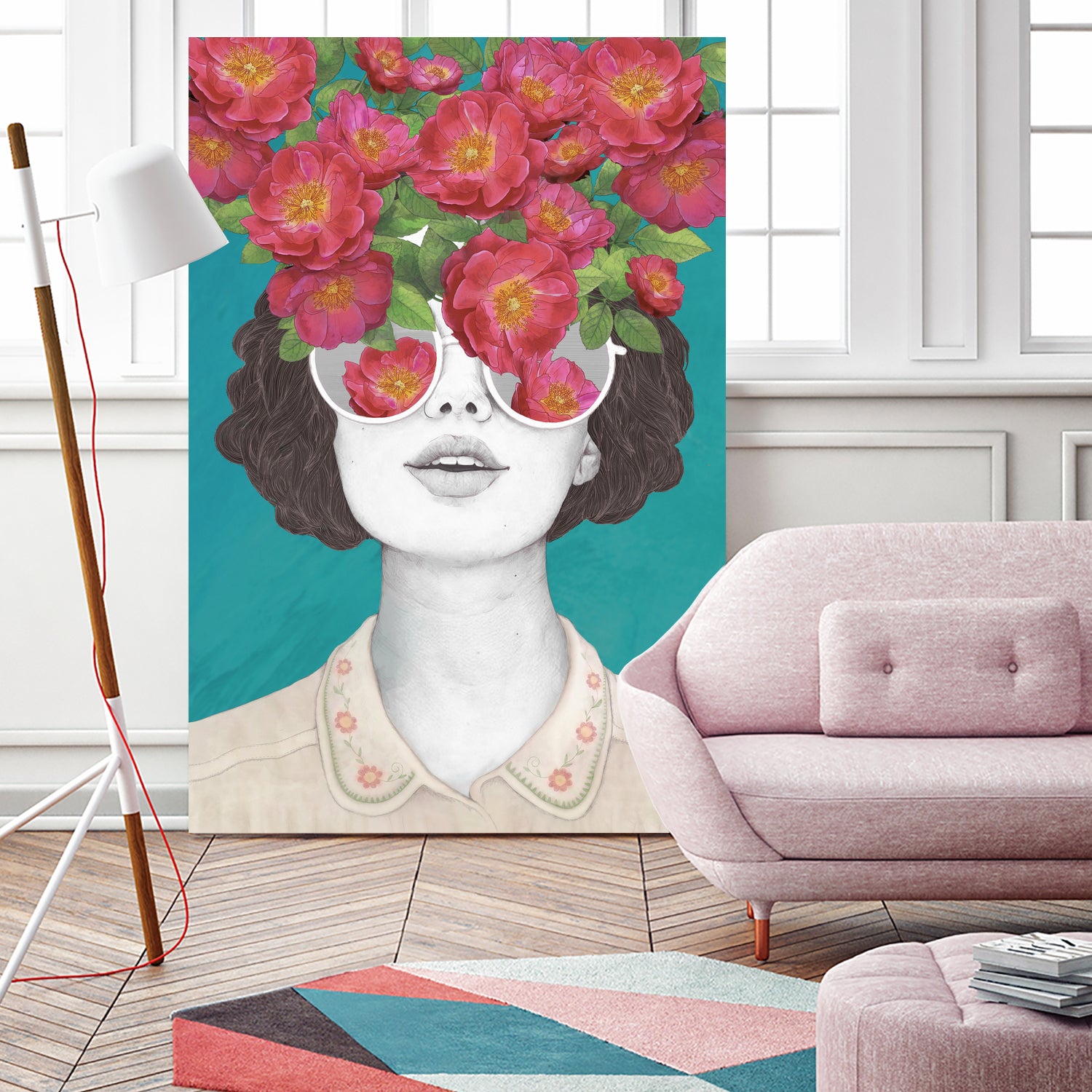 The optimist // rose tinted glasses by Laura Graves on GIANT ART - pink digital drawing