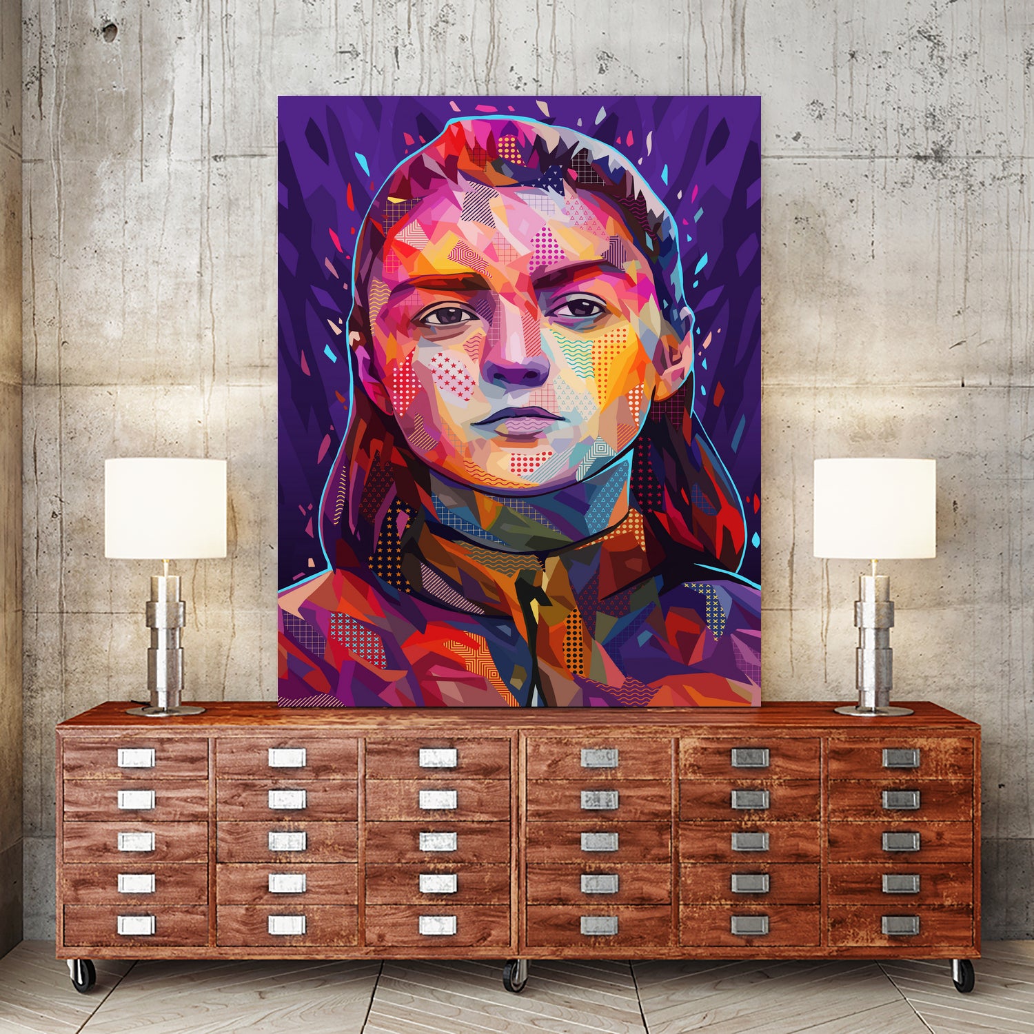 Pop Arya Stark by Alessandro Pautasso on GIANT ART - fuchsia digital painting