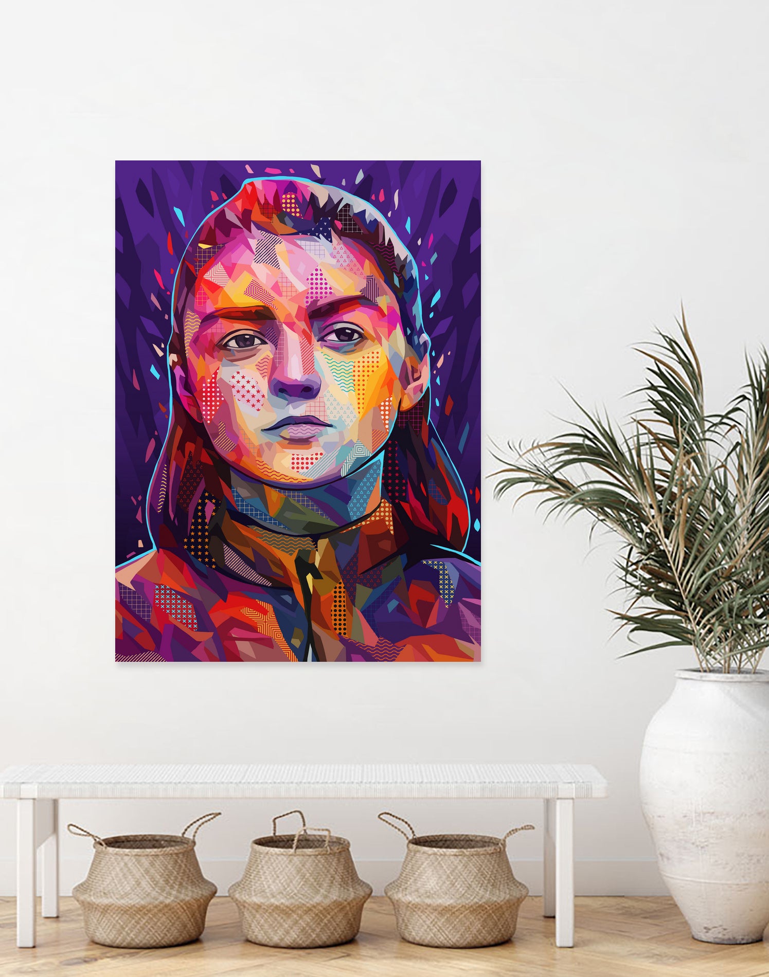 Pop Arya Stark by Alessandro Pautasso on GIANT ART - fuchsia digital painting