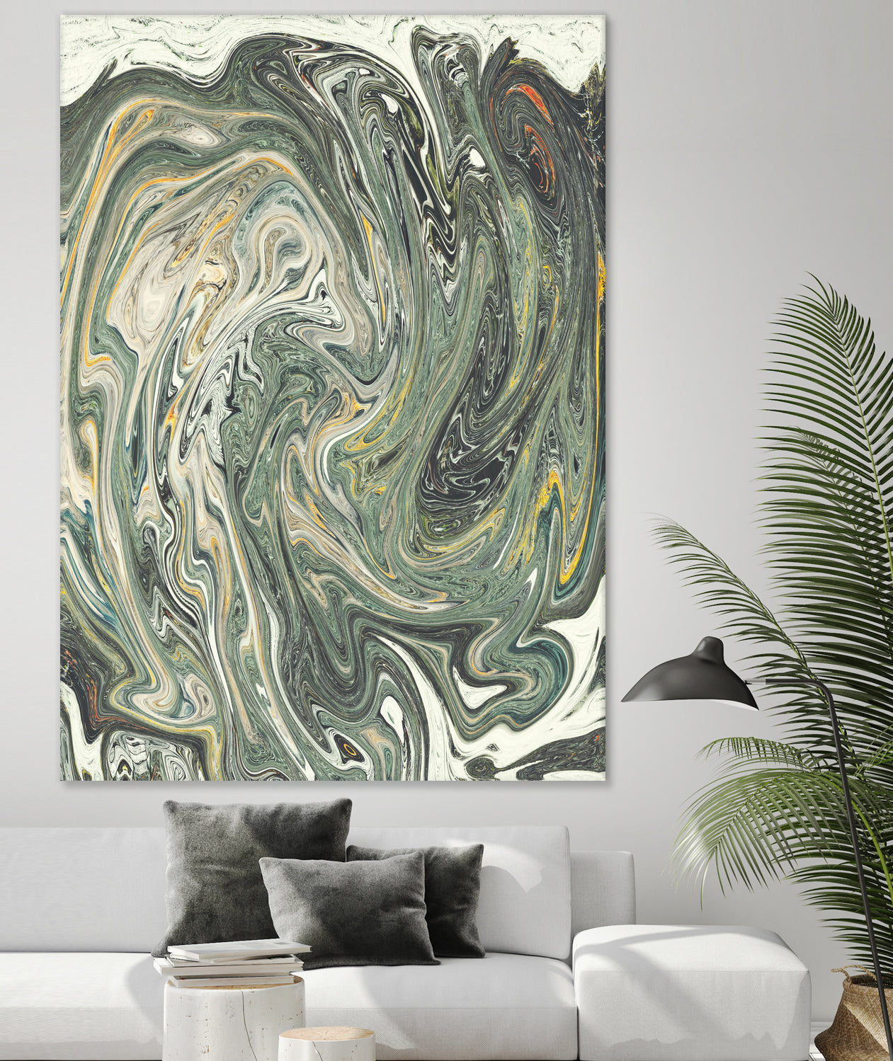 Abstract Marble Painting III by Amir Faysal on GIANT ART - gray digital painting